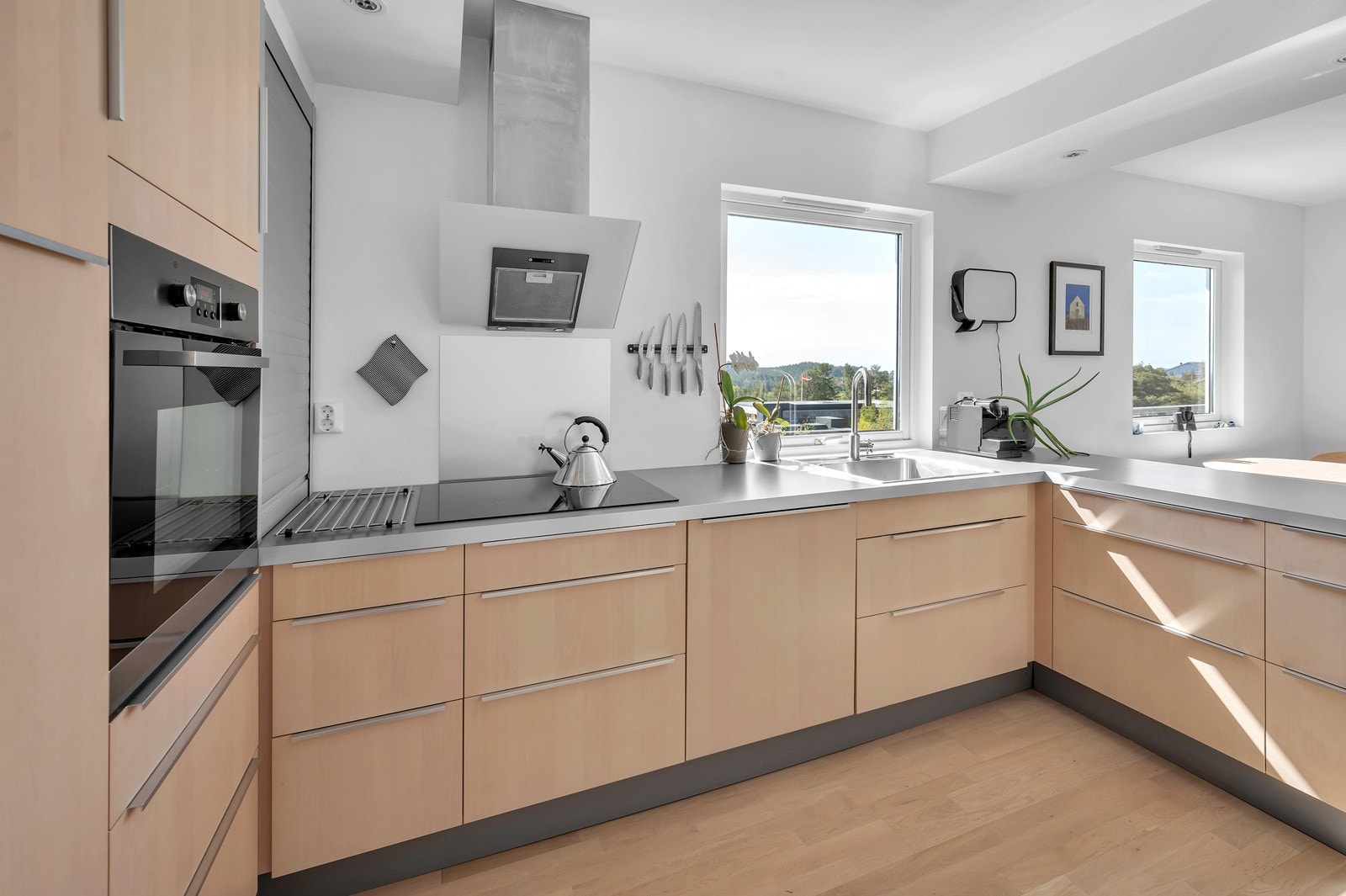 De integrerte hvitevarene følger med handelen. Galleribilde