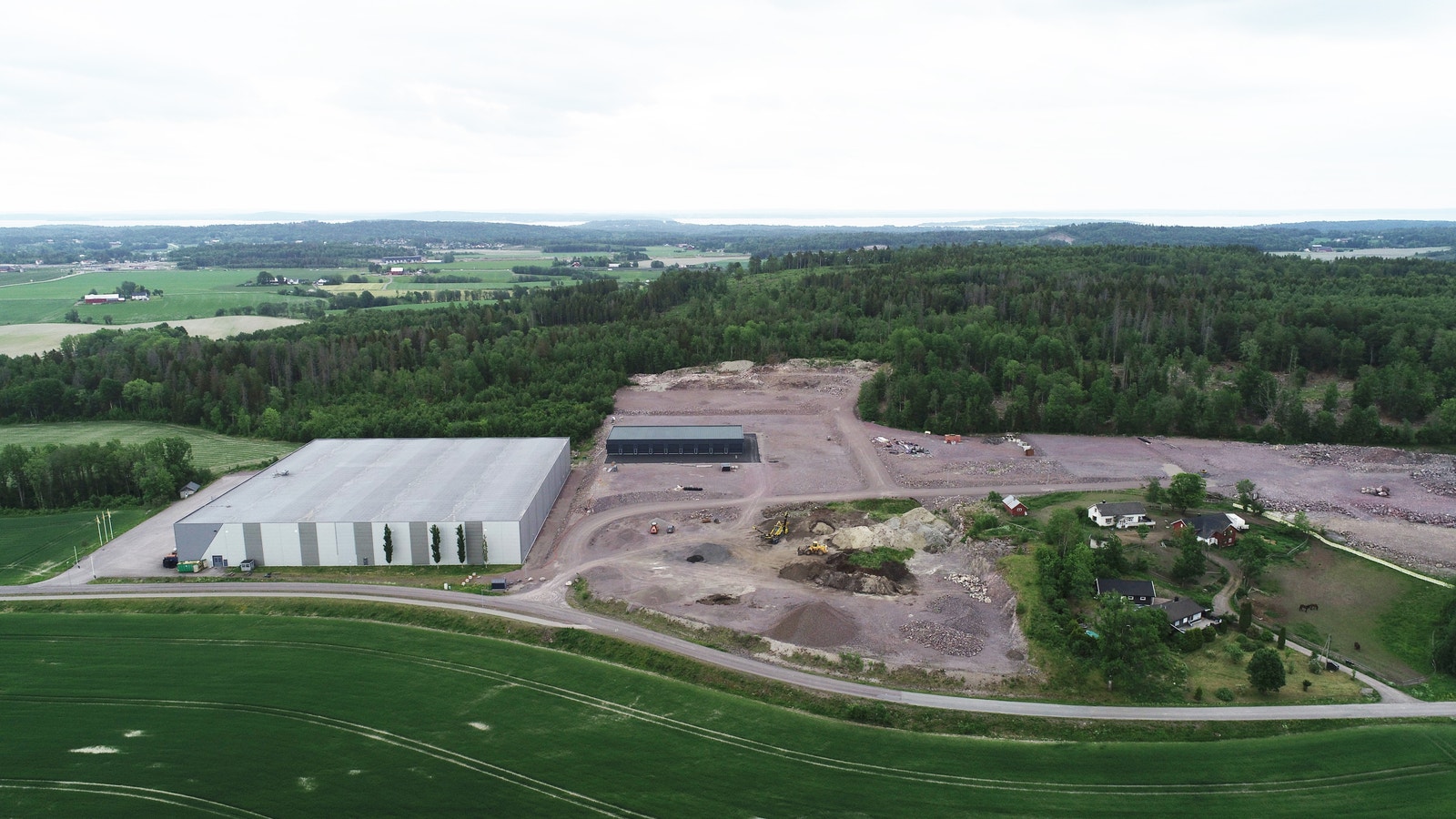 Oversiktsbilde over næringsparken, med utsyn mot øst. Galleribilde