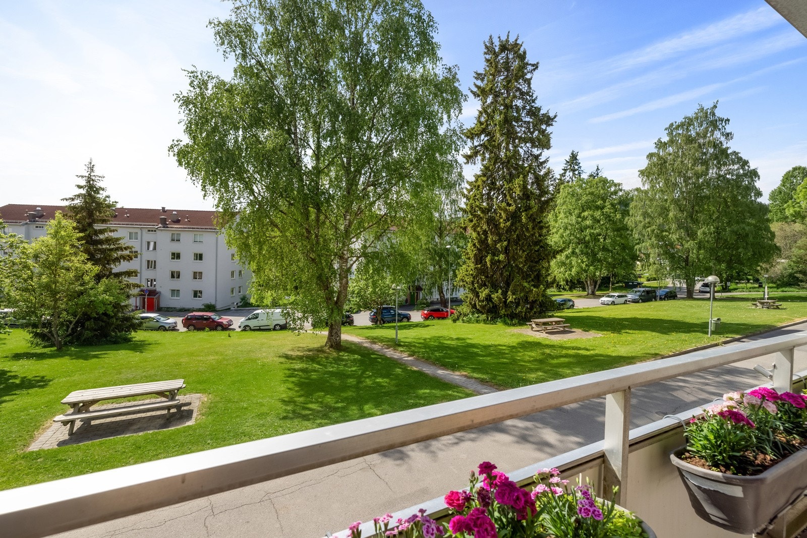 Utsikt fra balkongen Galleribilde