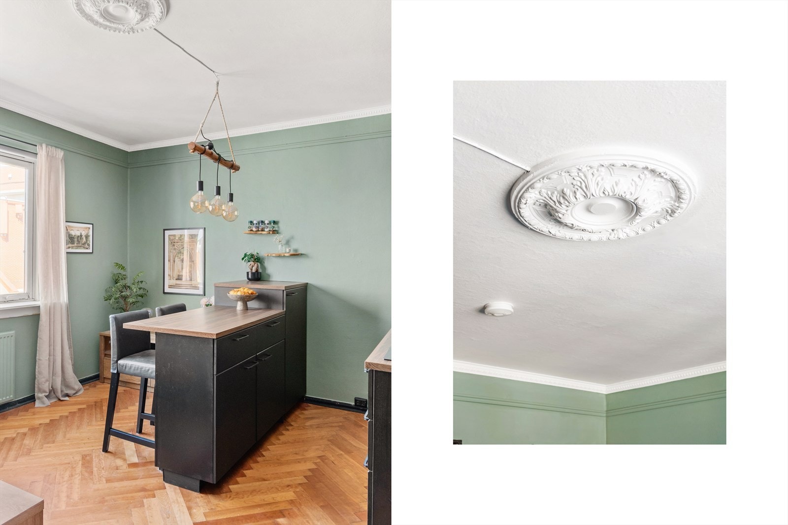 Leiligheten har blitt pusset opp i perioden 2022 - 2024 og er utført i en klassisk stil. Galleribilde