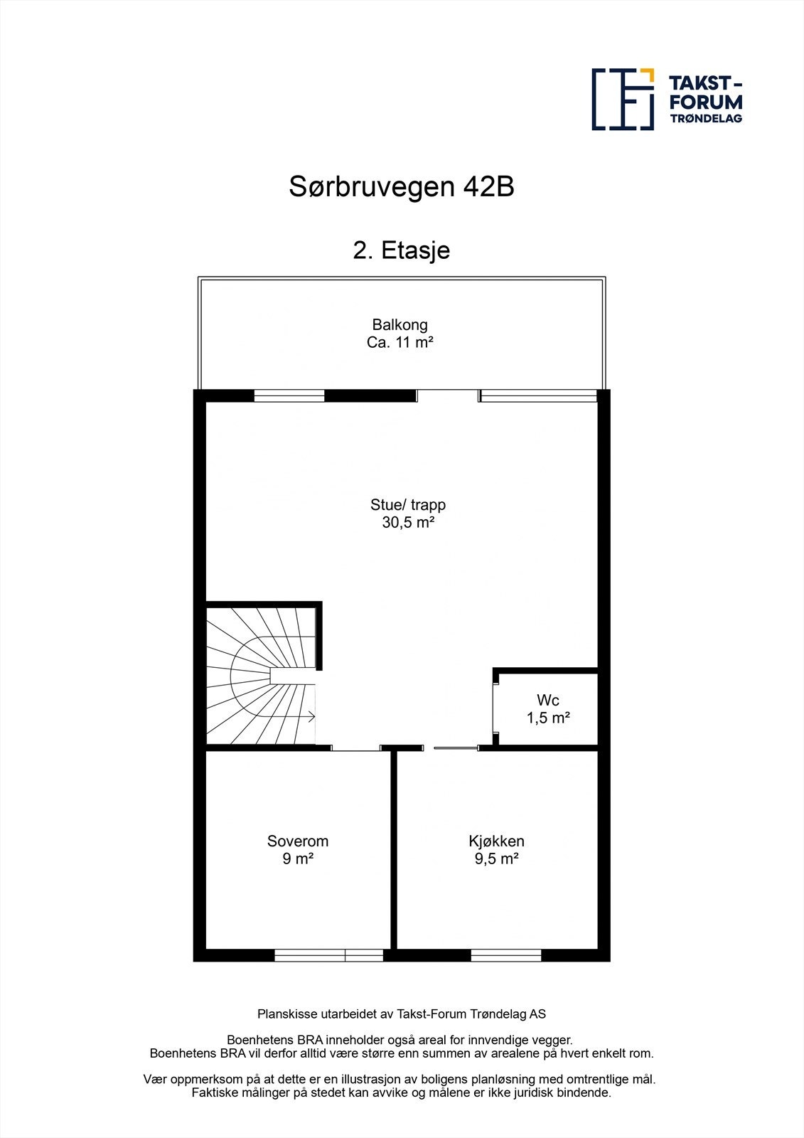 Plantegning andre etasje. Galleribilde