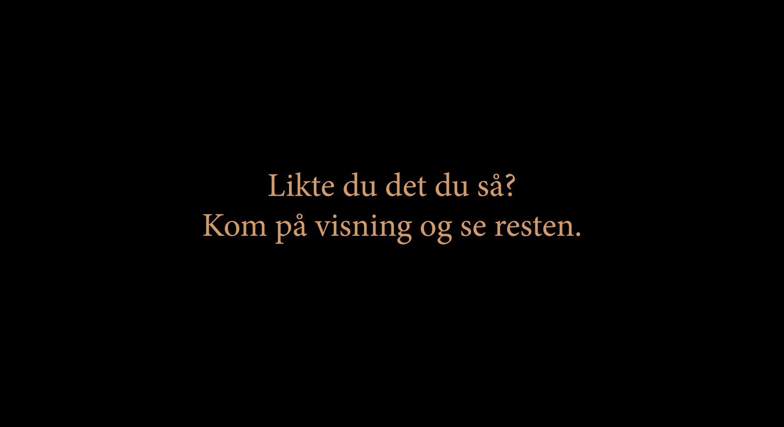 Likte du det du så? Kom på visning å se resten! Galleribilde