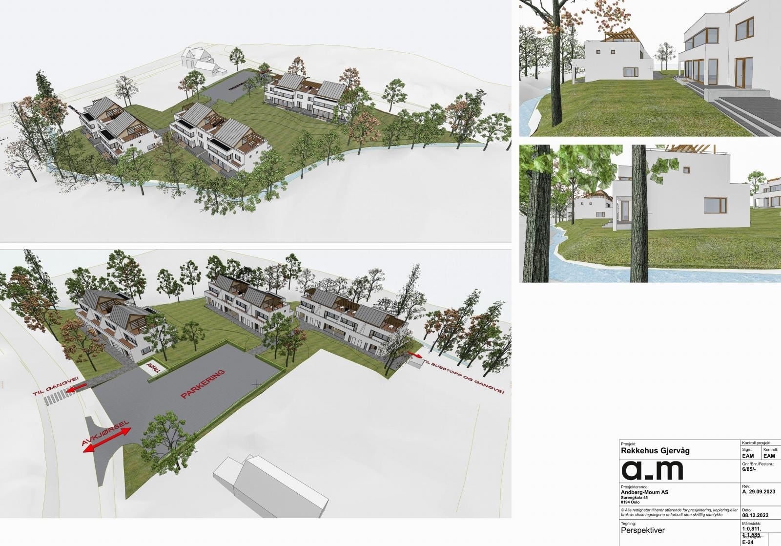 Privatmegler Gøran Sørensen presenterer et spennende og landlig boligprosjekt skissert av Andberg-Moum Arkitektur med godkjent rammetillatelse. Galleribilde