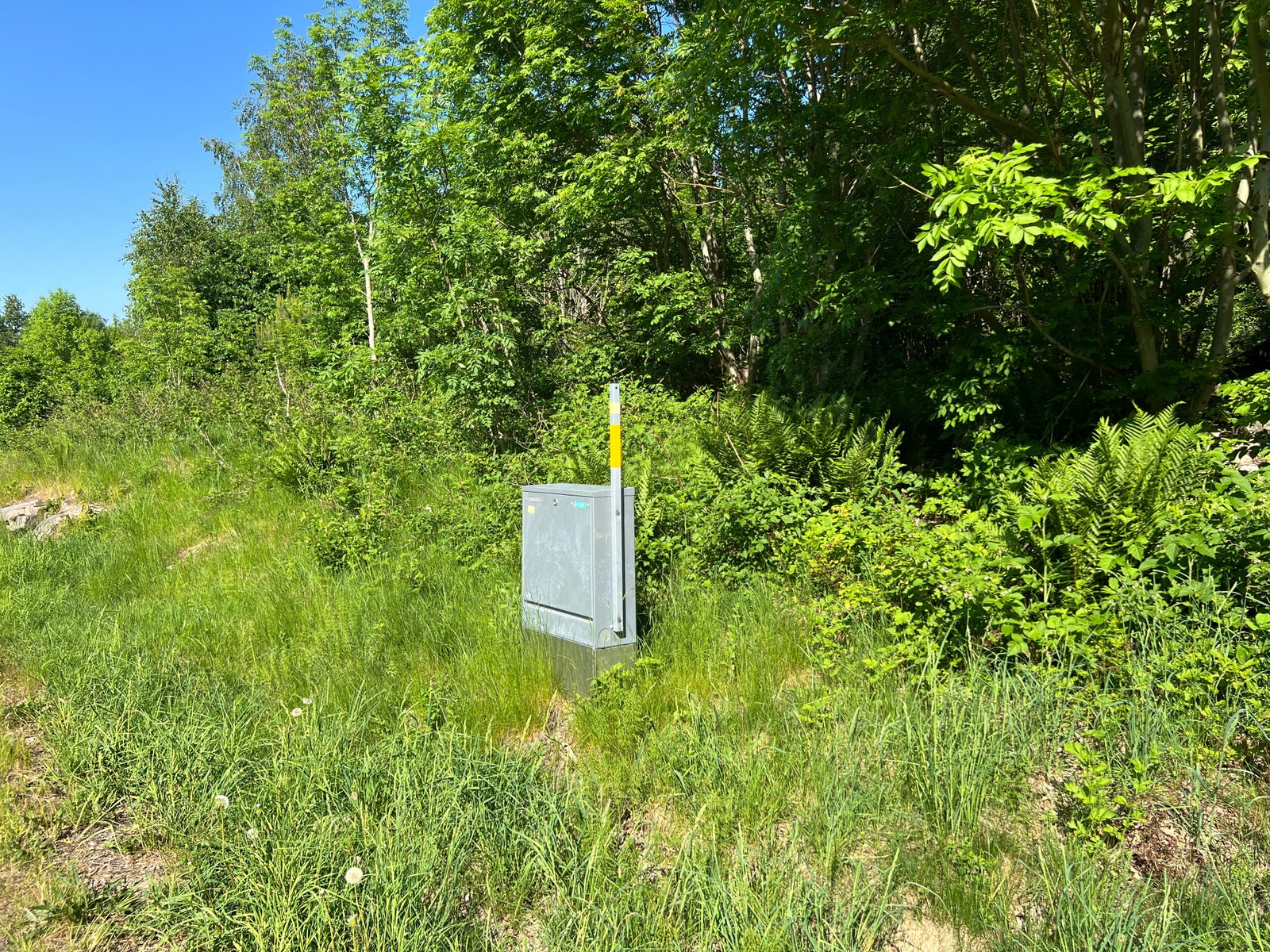 Det er også et strømskap på hjørne av tomta Galleribilde