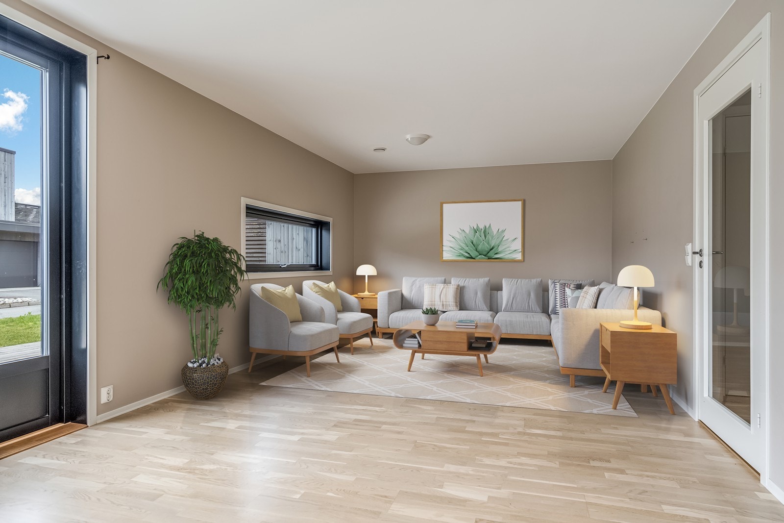 Stue - Bildet er digitalt møblert Galleribilde