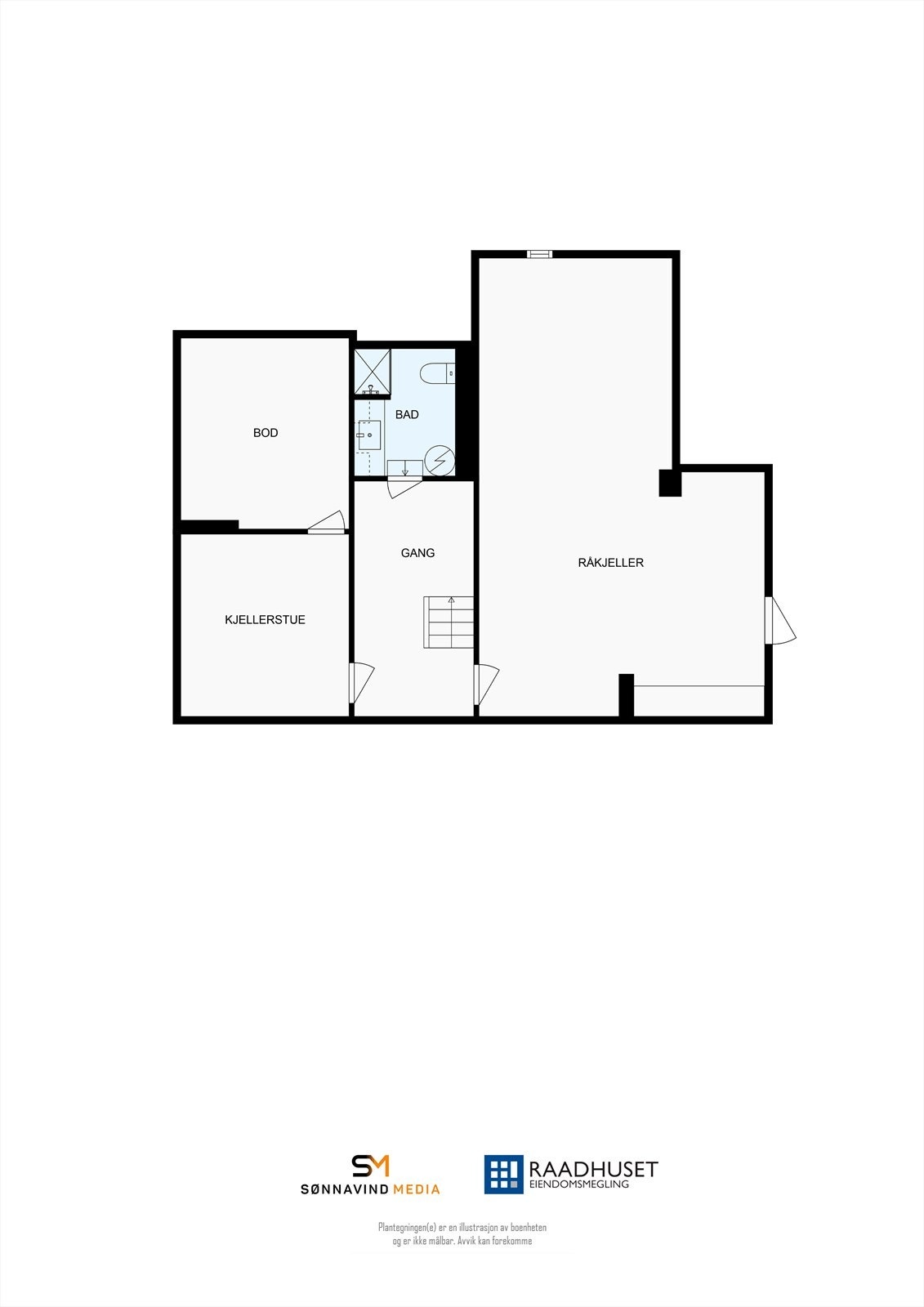 2D Plantegning | Underetasje Galleribilde
