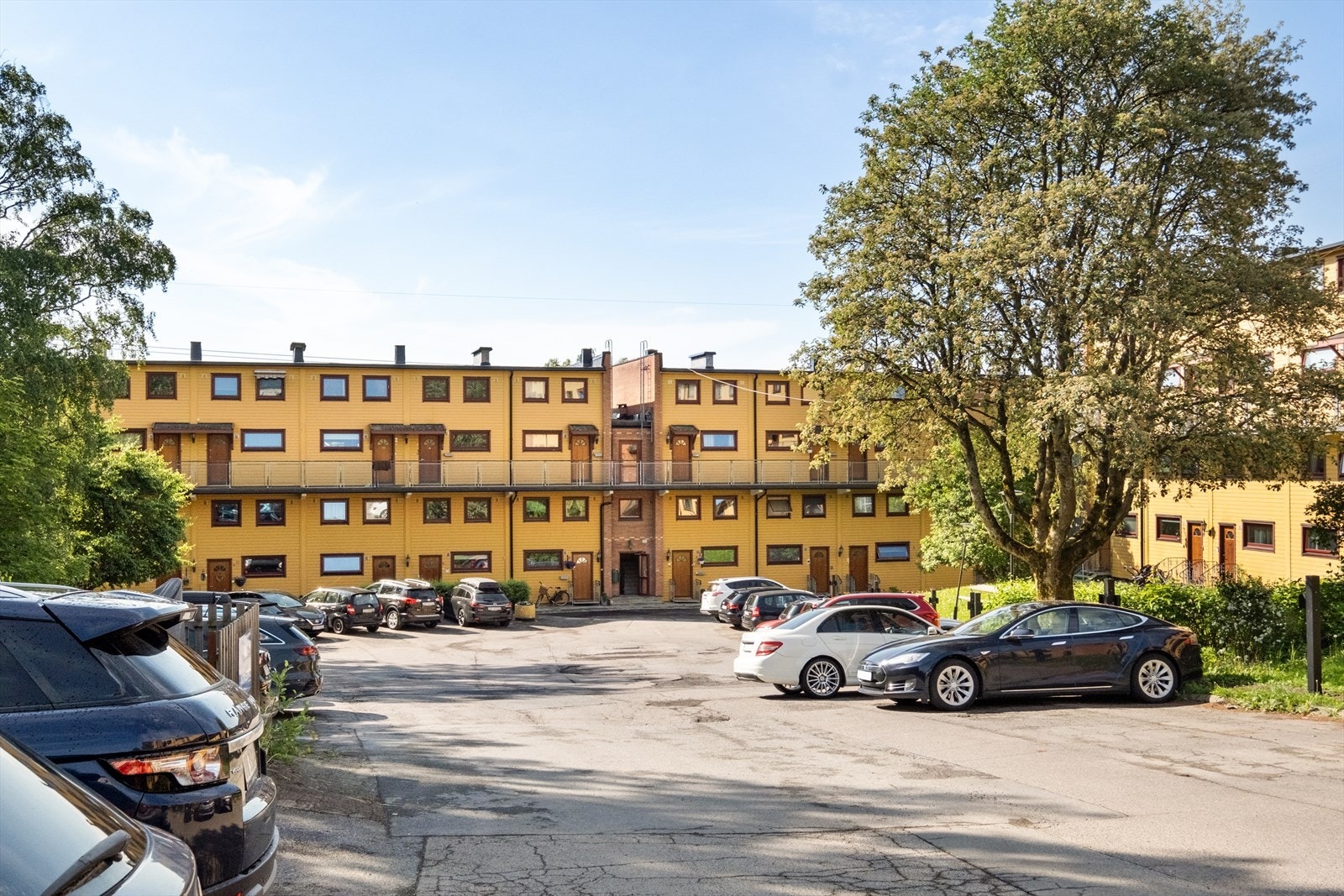 Borettslaget leier ut parkeringsplasser etter ventelisteprisnippet. Galleribilde