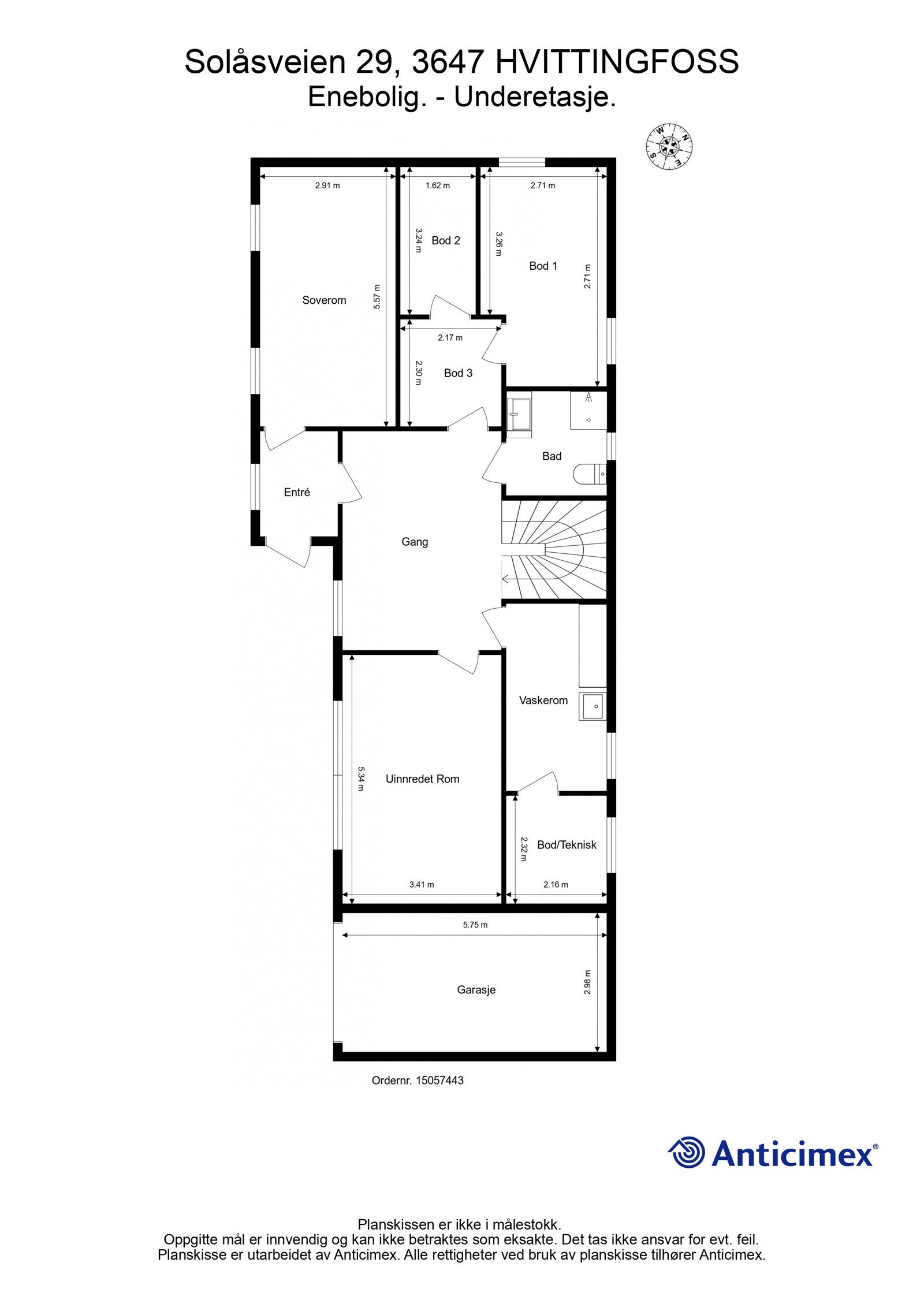 Plantegning underetasje Galleribilde