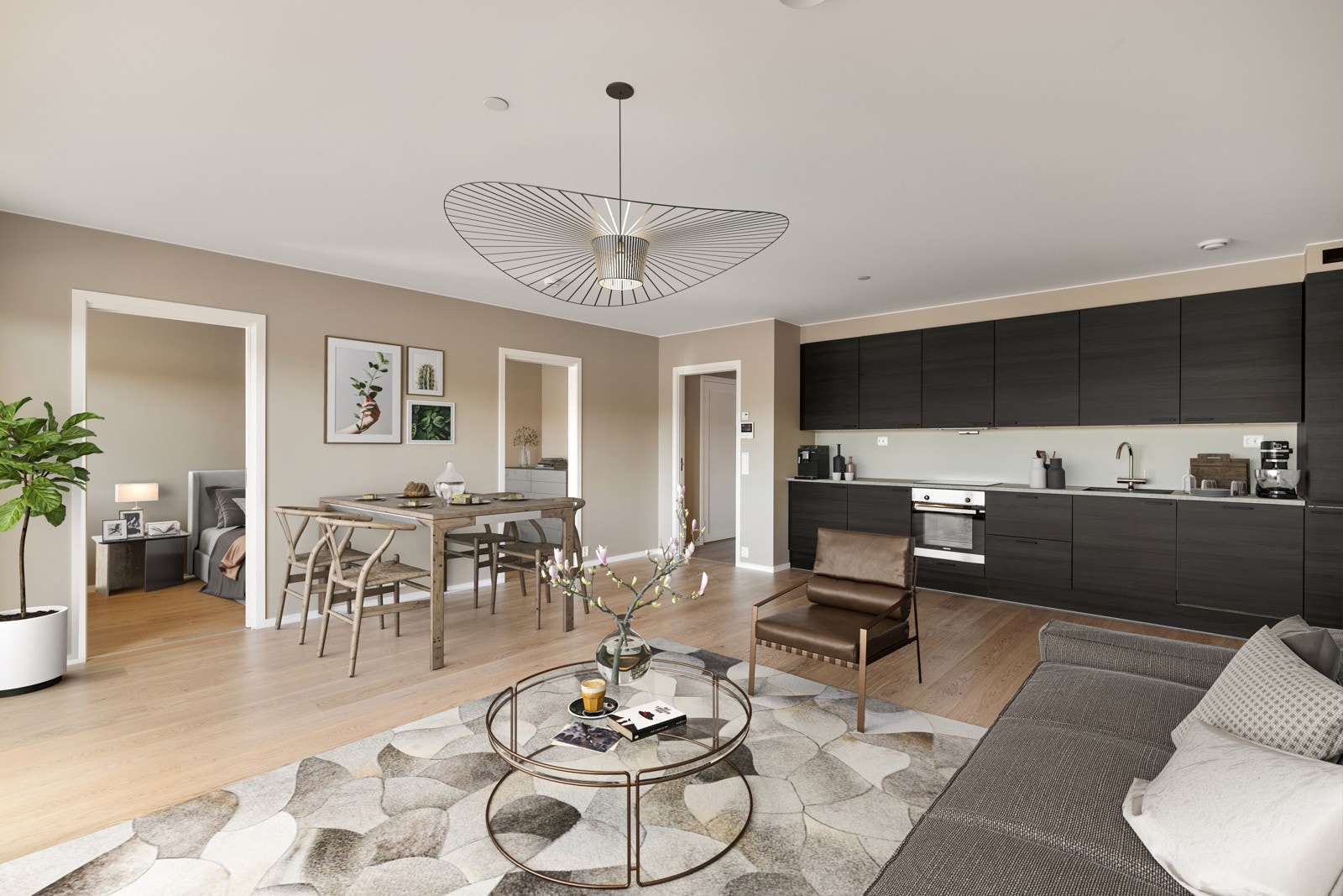 Digitalt møblert foto Galleribilde