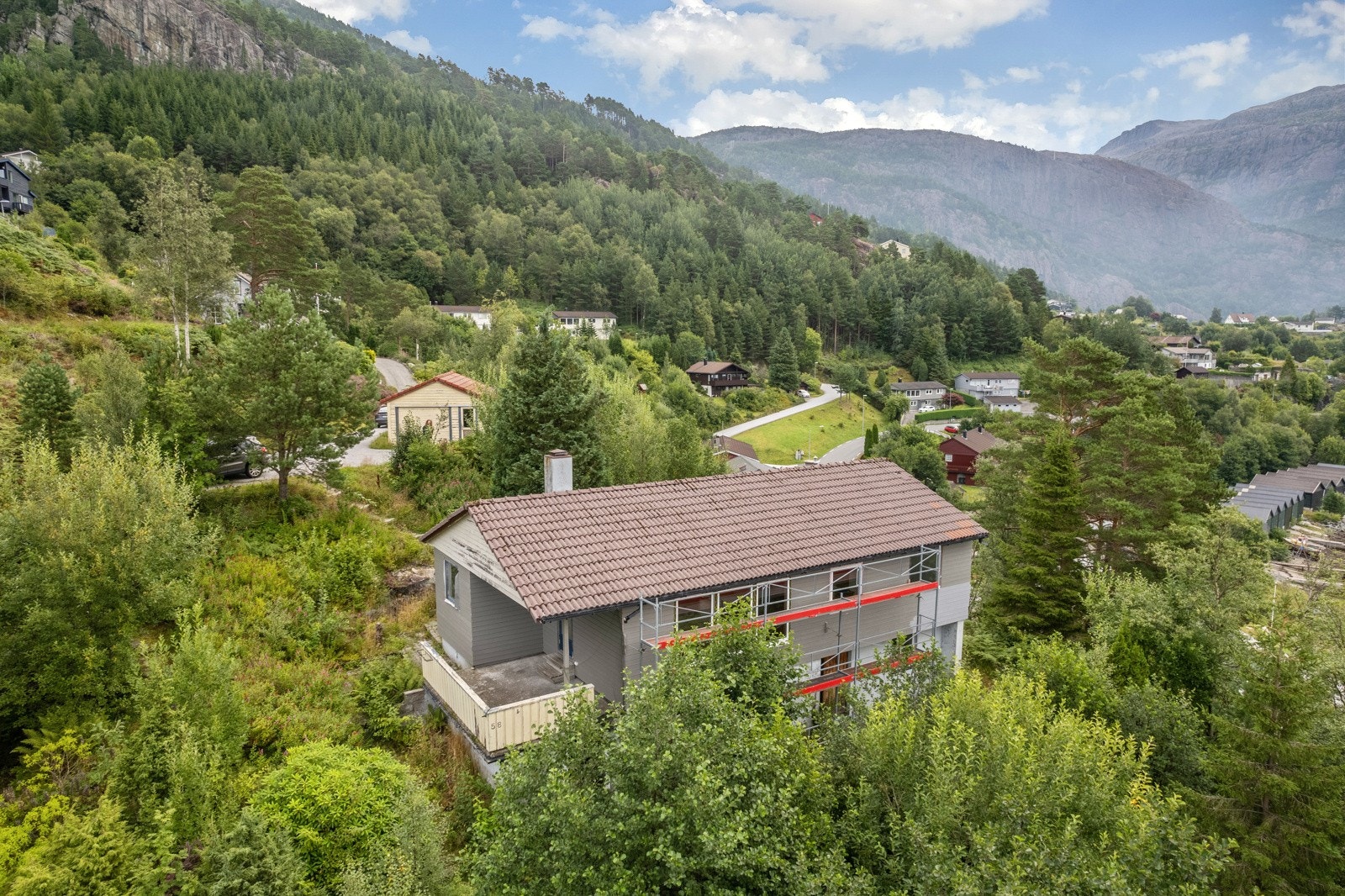 Romsleg tomt som kan bli veldig fin - pr no er den overgrodd Galleribilde