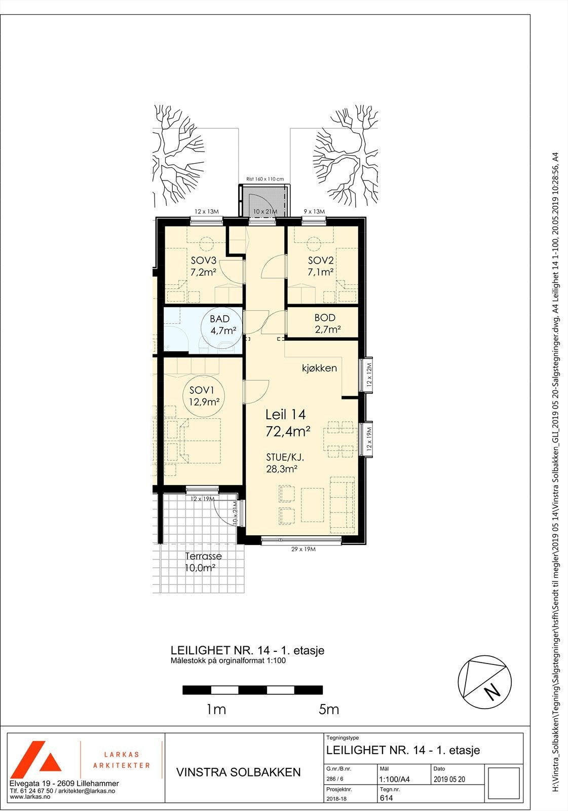 Plantegning Øvregata 29A Galleribilde