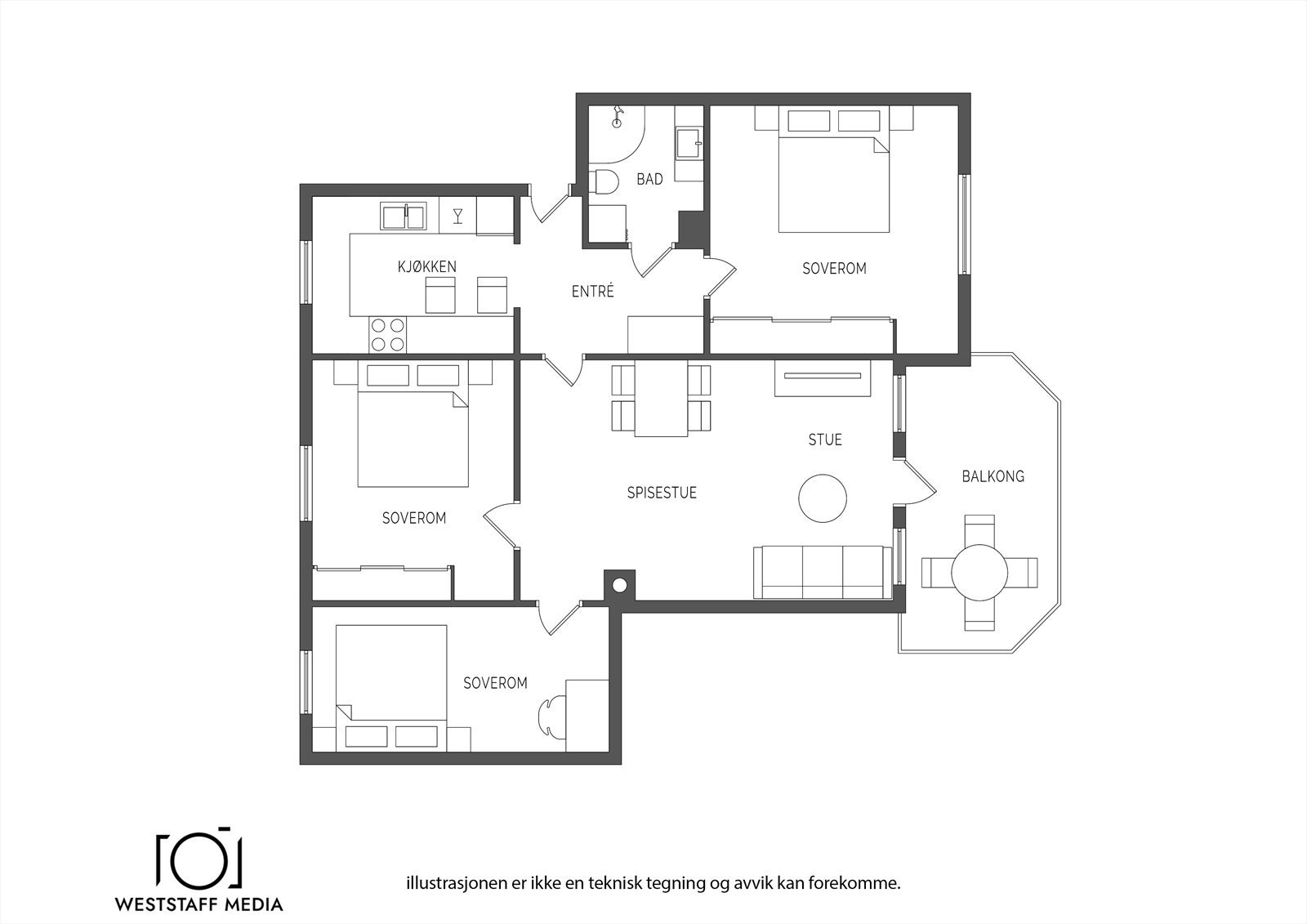 Planskisse Galleribilde