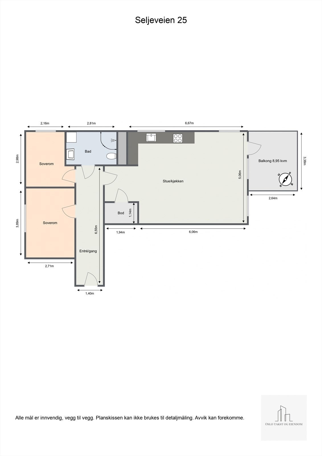 Planskisse - Seljeveien 25 Galleribilde