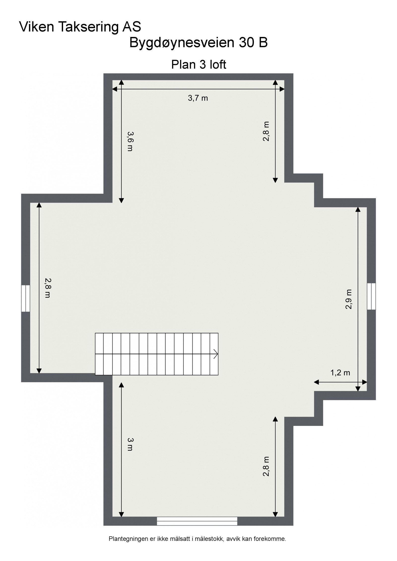 Plantegning loft Galleribilde
