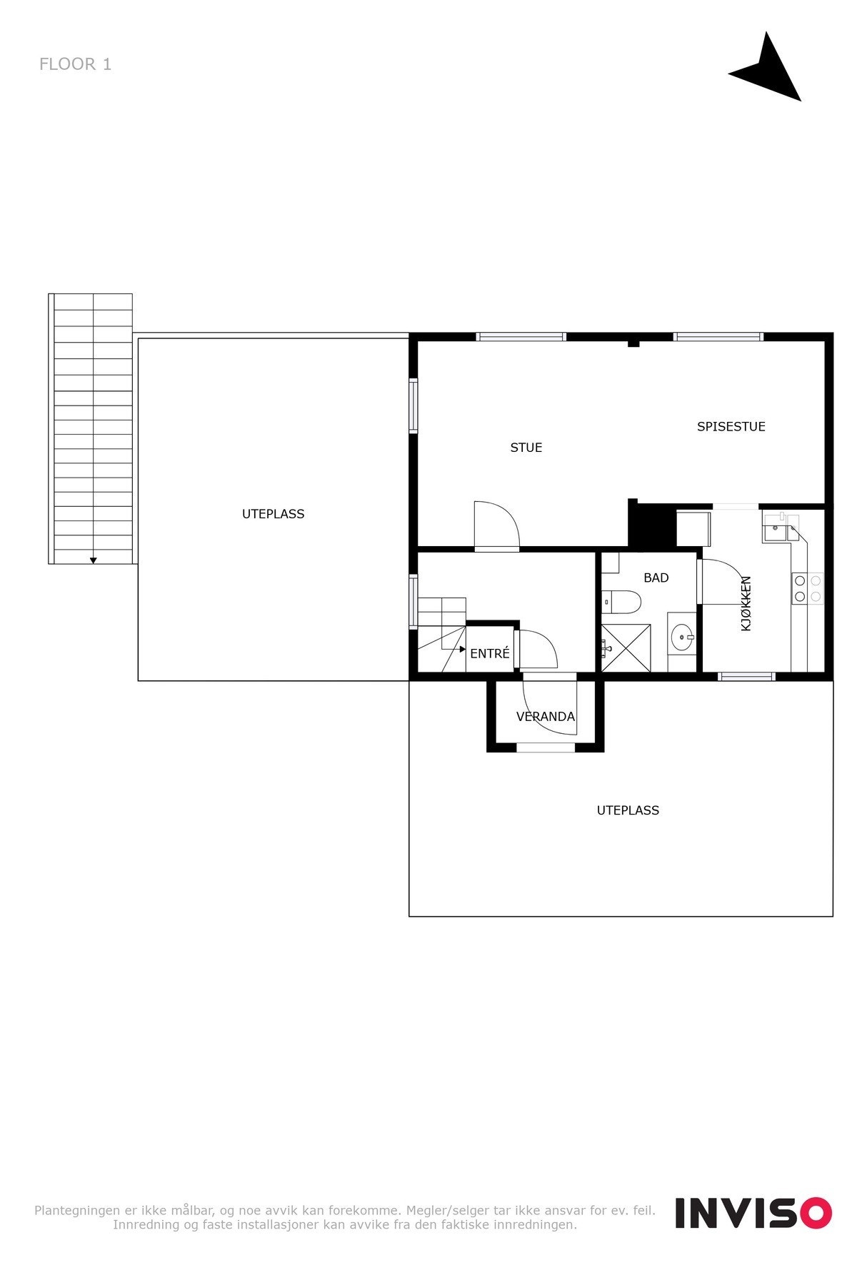 Planskisse 1. etg. Galleribilde