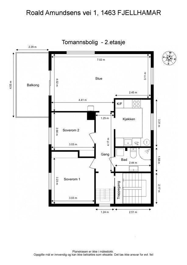Plantegning hovedetasje. Galleribilde