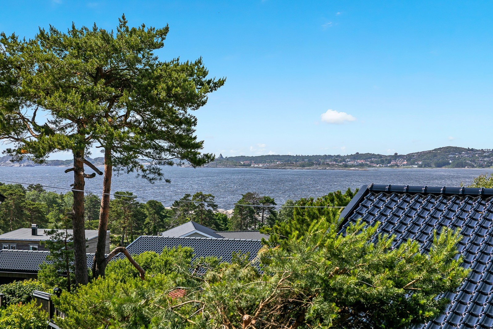 Fantastisk utsikt fra terrasse. Galleribilde