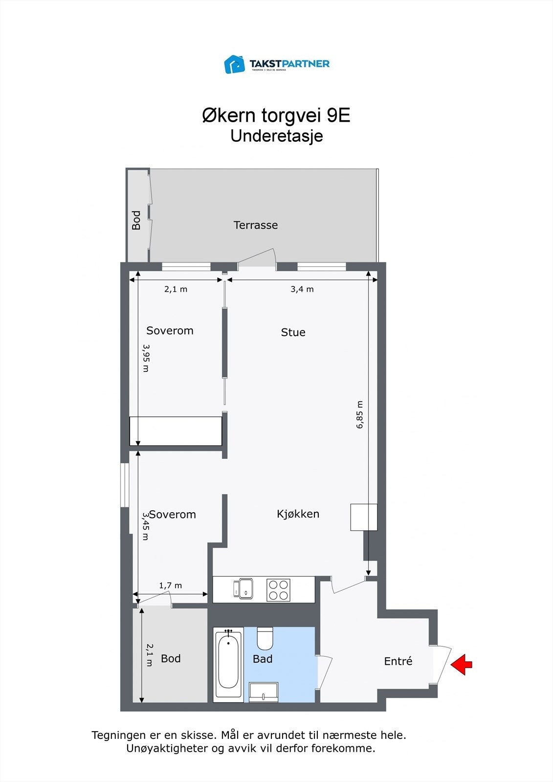 Du får plantegning tidlig slik at du får orientert deg Galleribilde