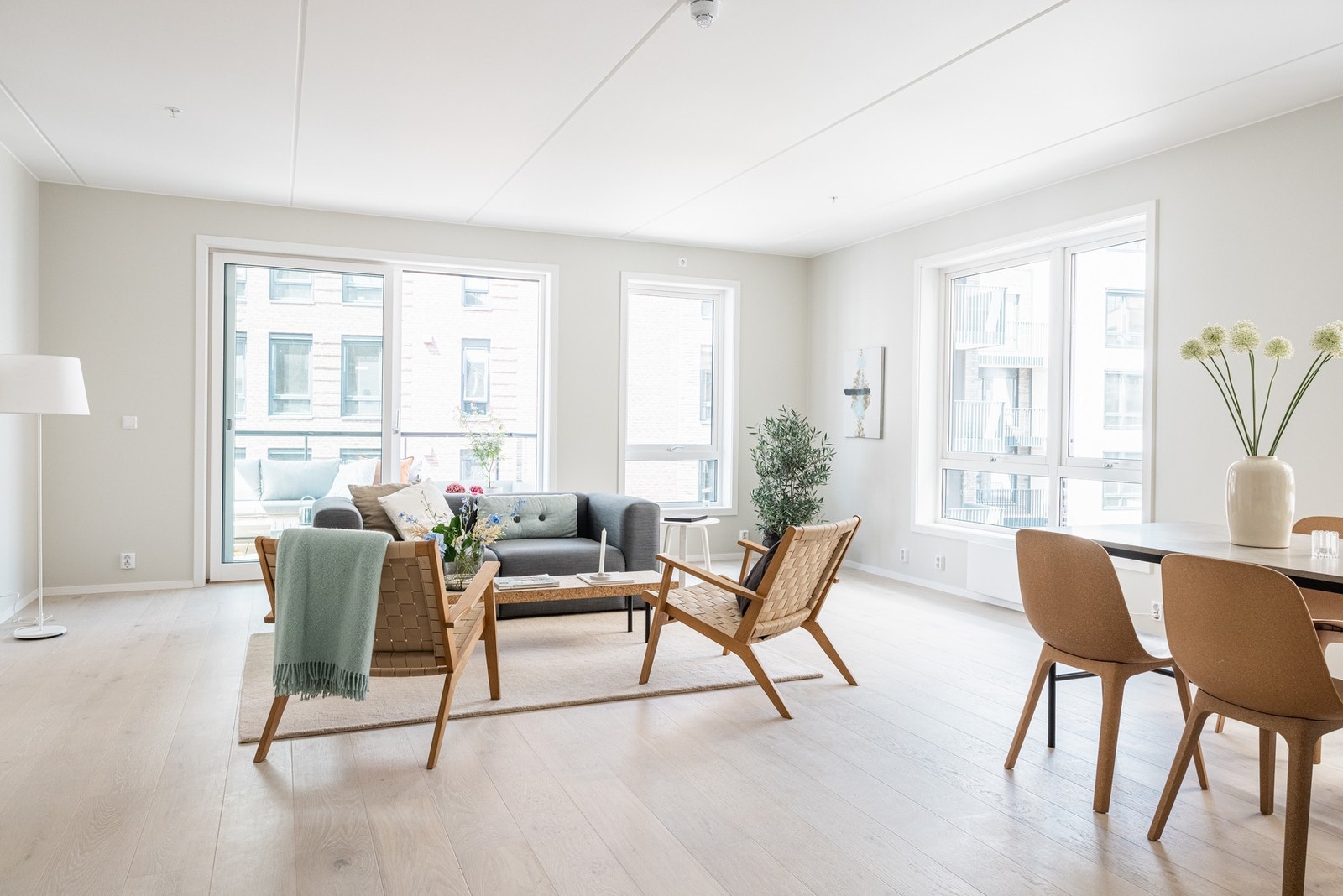 Én-stavs parkettgulv. Galleribilde