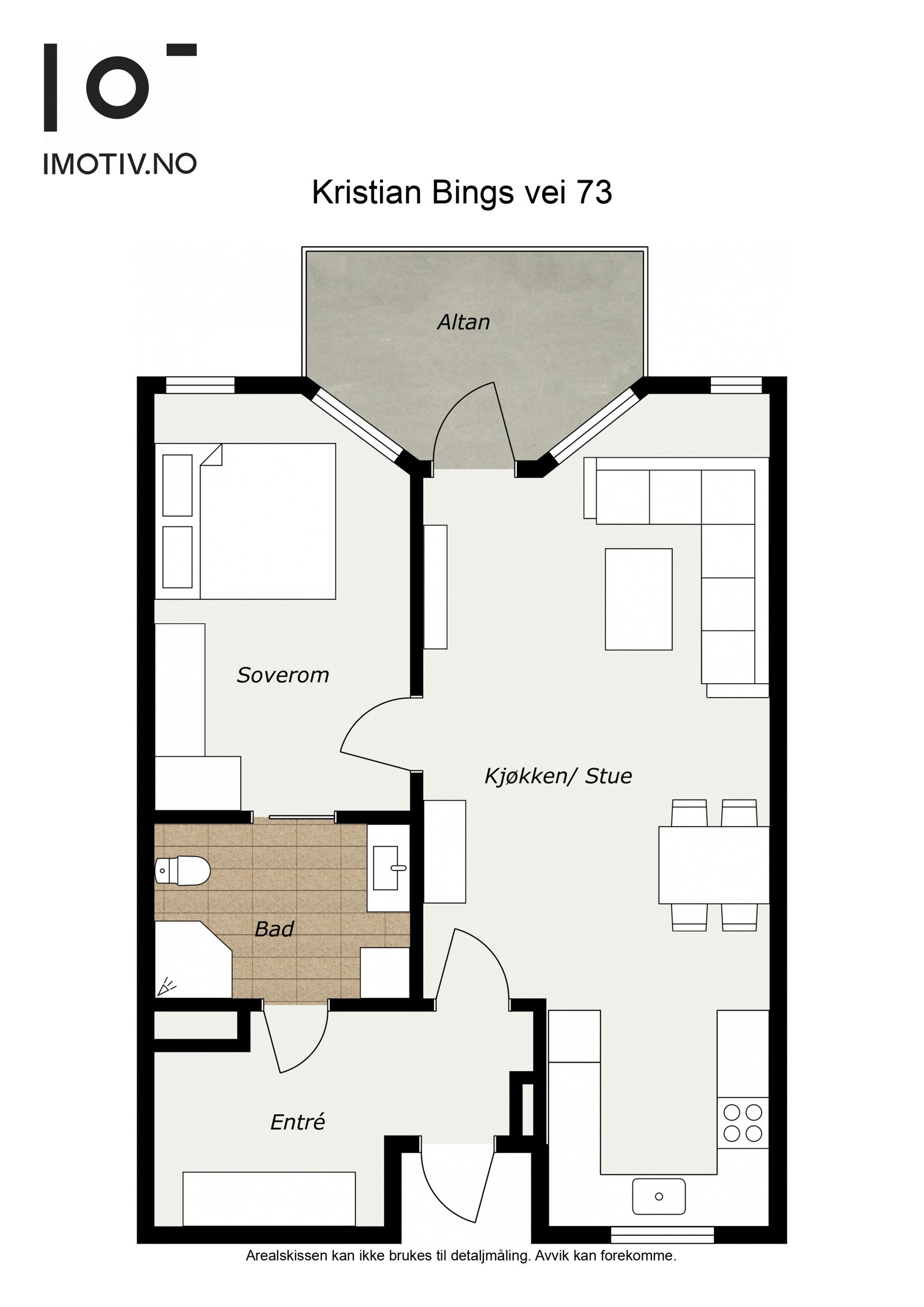 Plantegning Kristian Bings vei 73. Galleribilde