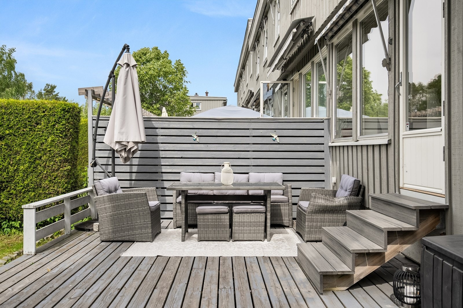 Markterrassen er på romslige 31 kvm. Galleribilde