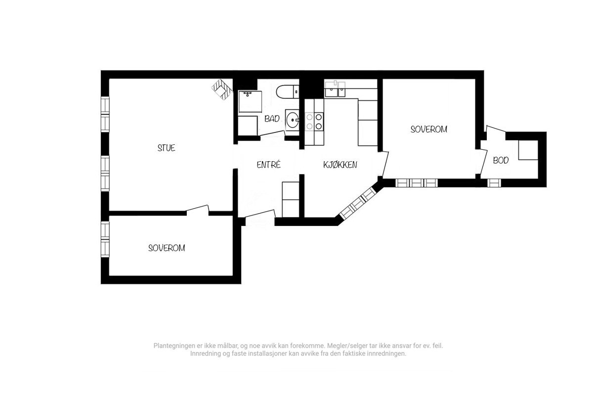 Alternativ planløsning. Galleribilde