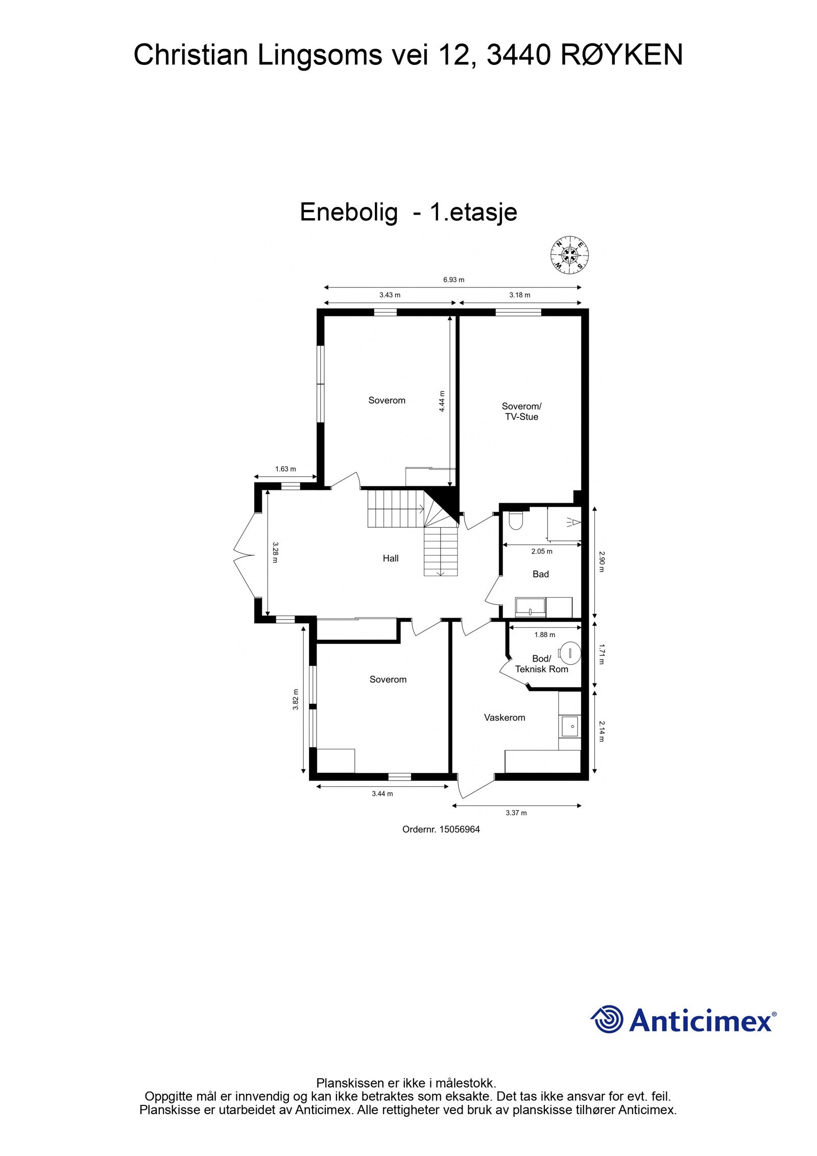 Planskisse 1. etasje Galleribilde