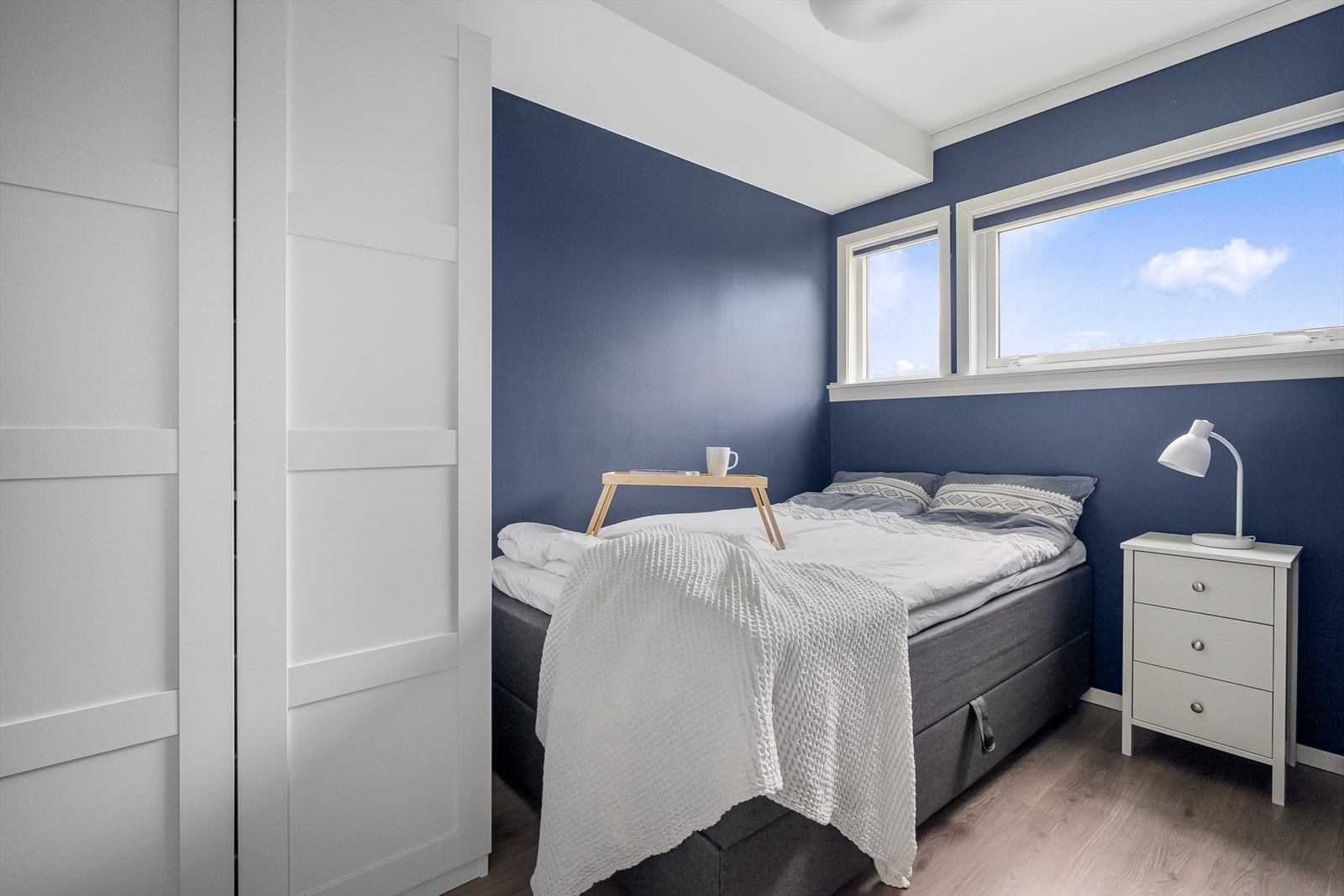 Soverommet måler 6,5 m² og har plass til dobbeltseng samt garderobe. Galleribilde