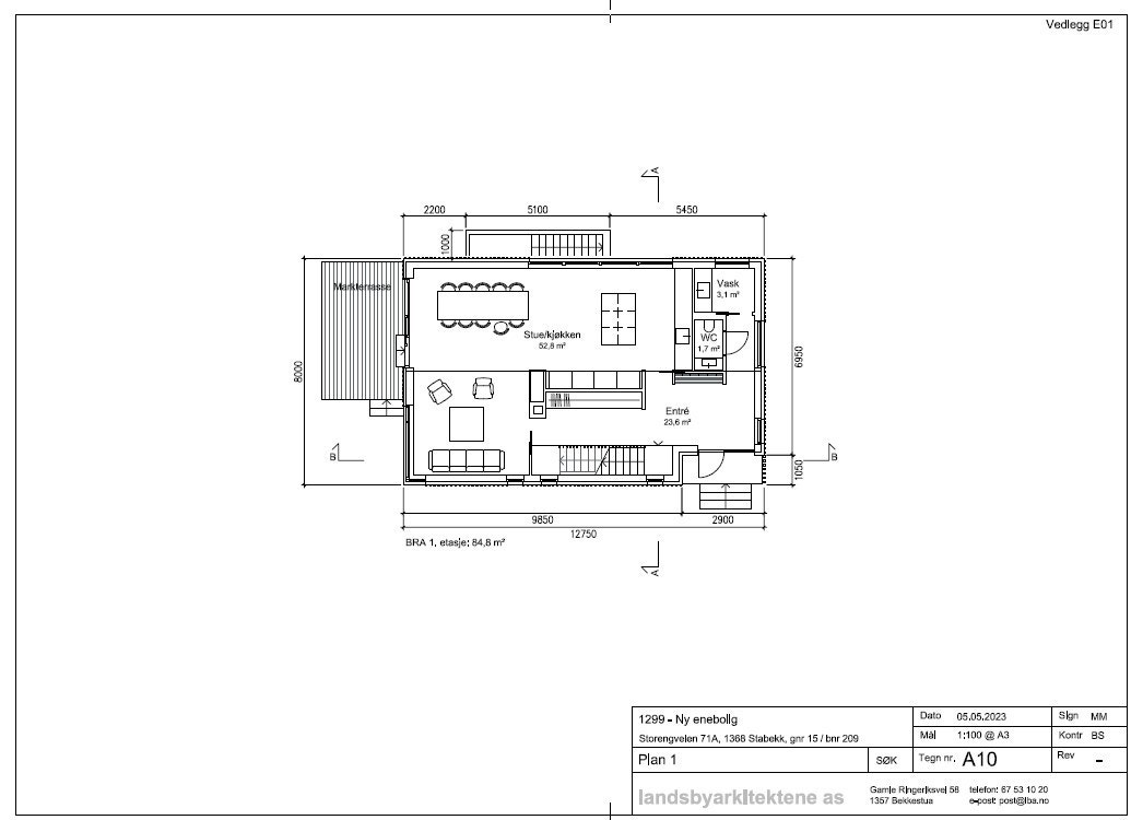 Plantegning for 1.etasje Galleribilde