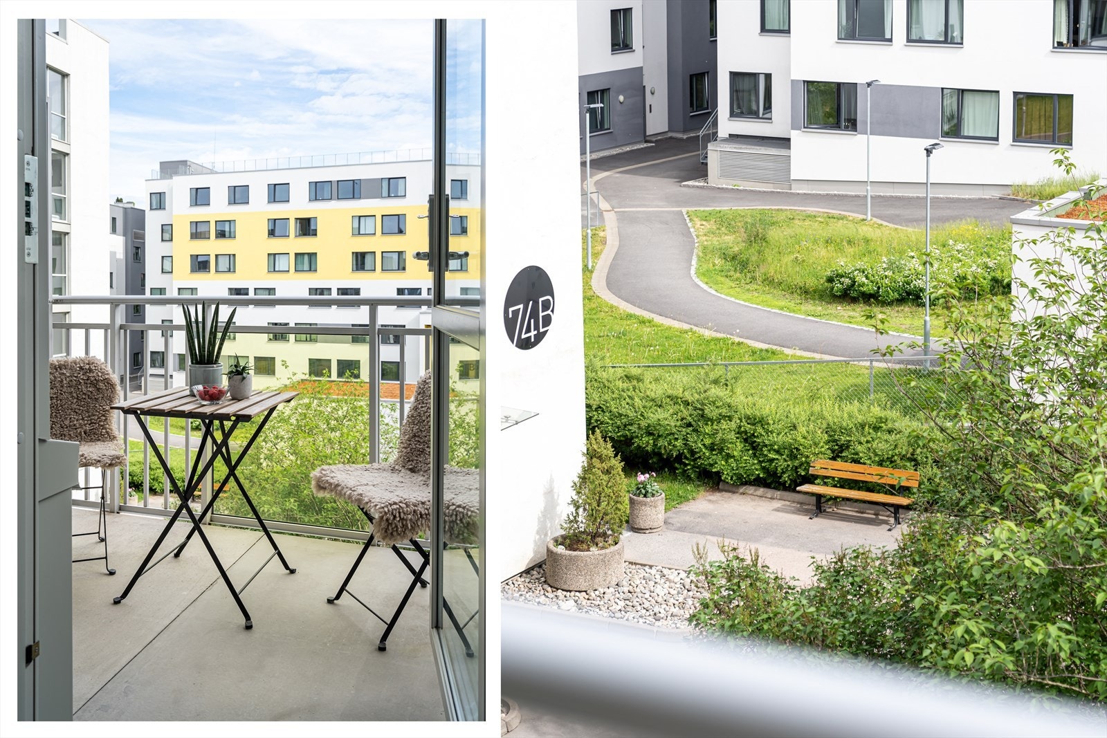 Hele leiligheten vender inn mot gårdsrom. Galleribilde