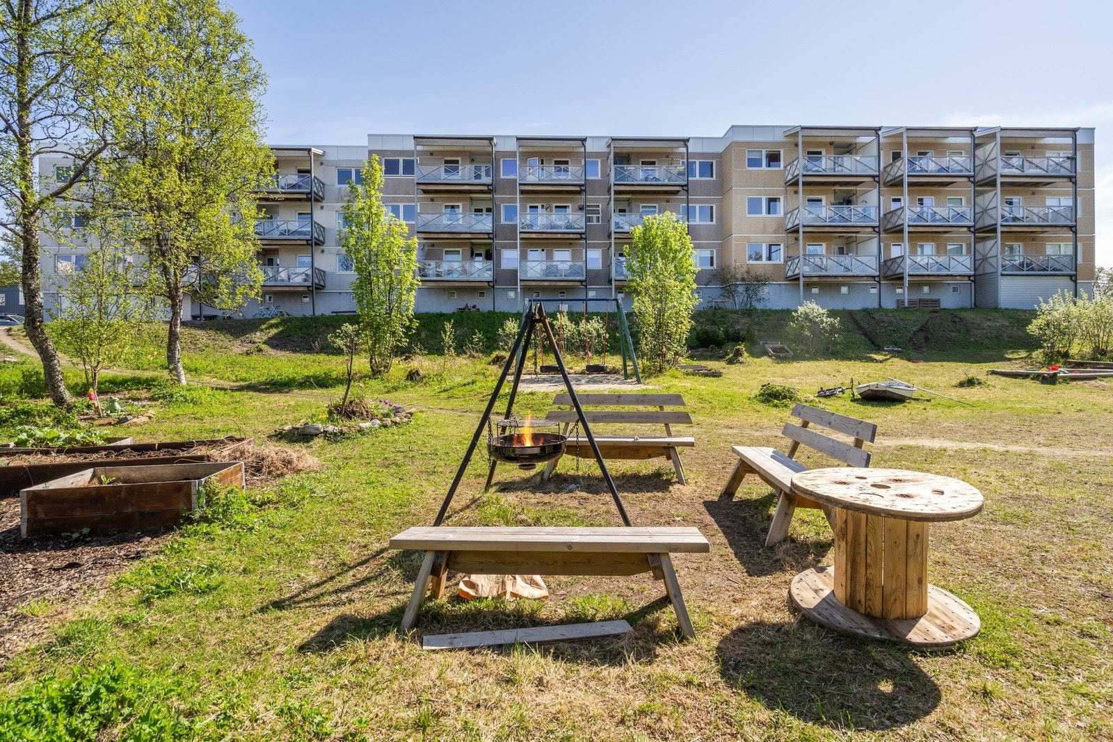 Borettslaget har et flott og stort fellesområdet som kan benyttes av beboerne. Galleribilde