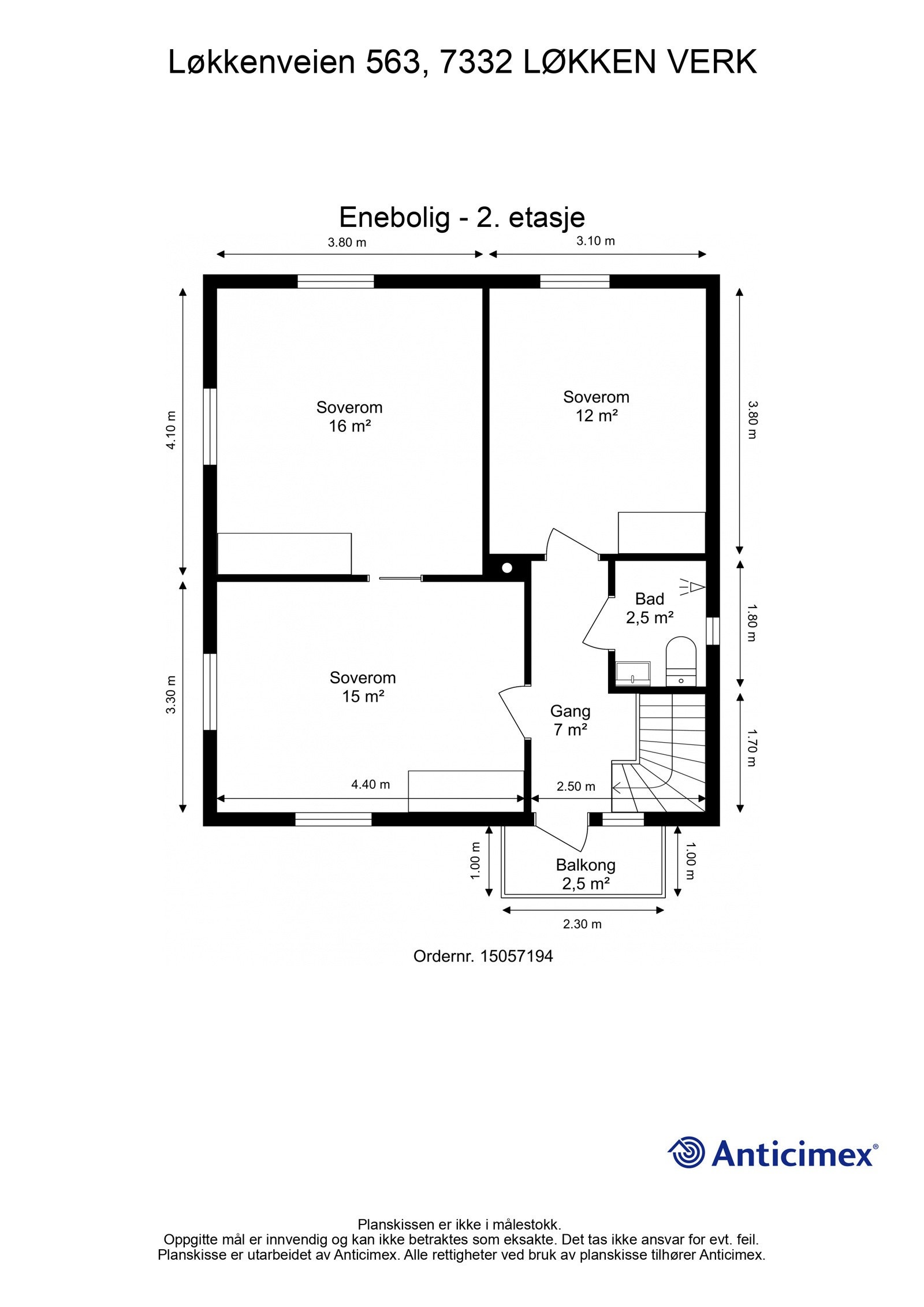 Plantegning 2. etasje Galleribilde