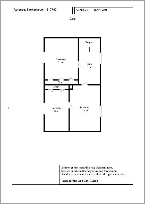 Plantegning 2.etg Galleribilde