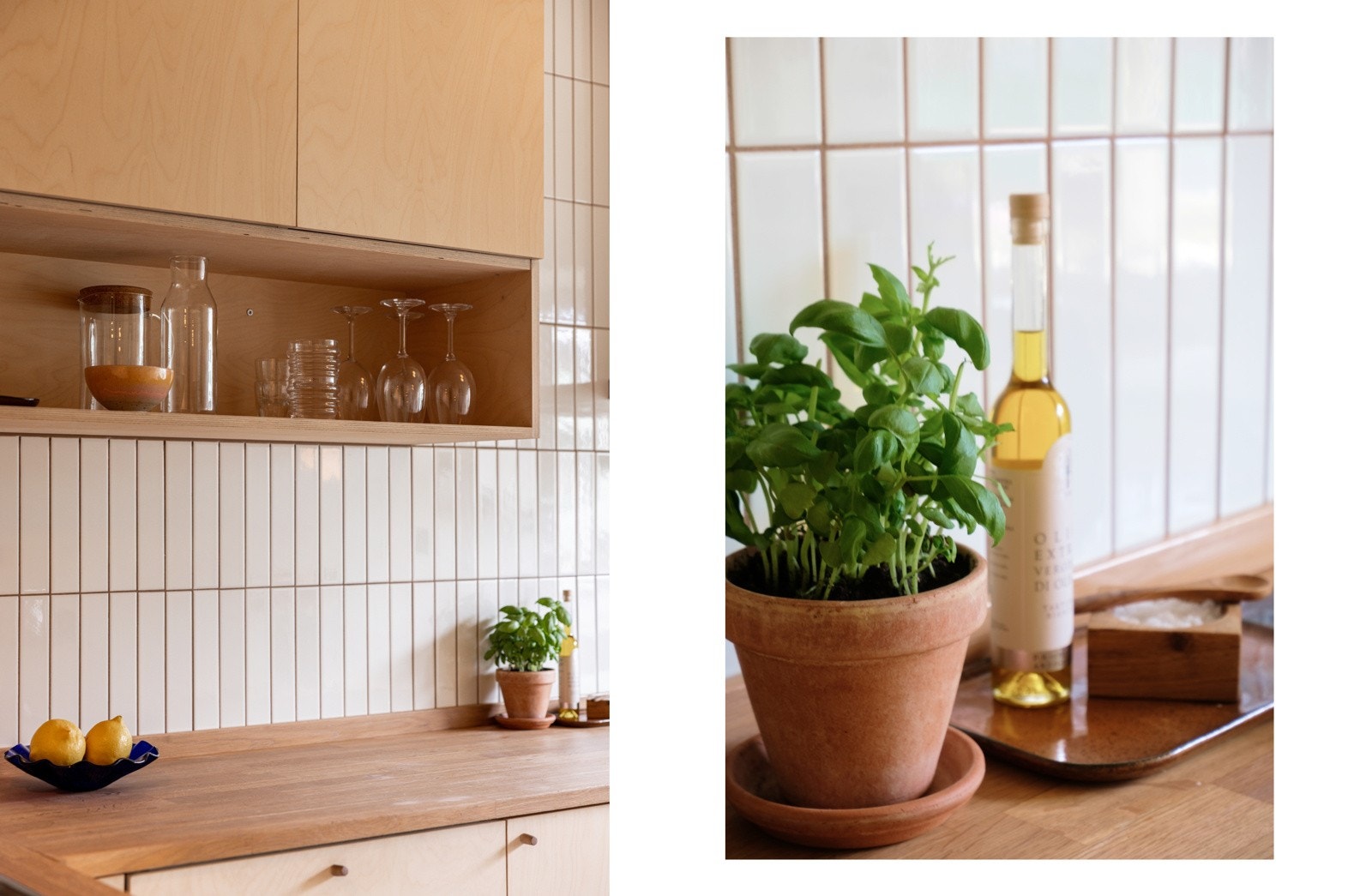 Lekre detaljer med integrert hylle i overskap. Galleribilde