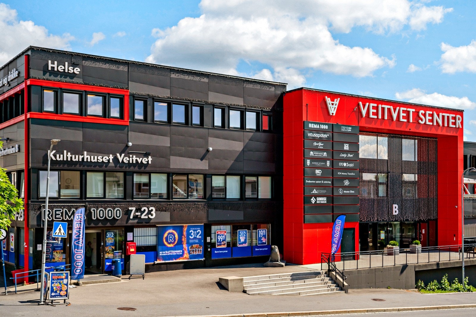 Steinkast unna veitvet senter. Galleribilde