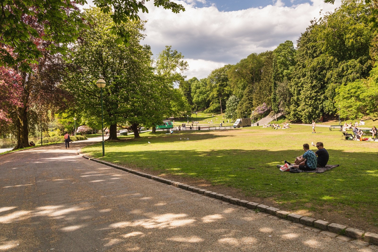 Bergen sentrum har flere nydelige parkområder der man kan nyte solen eller gå en rolig tur. Galleribilde