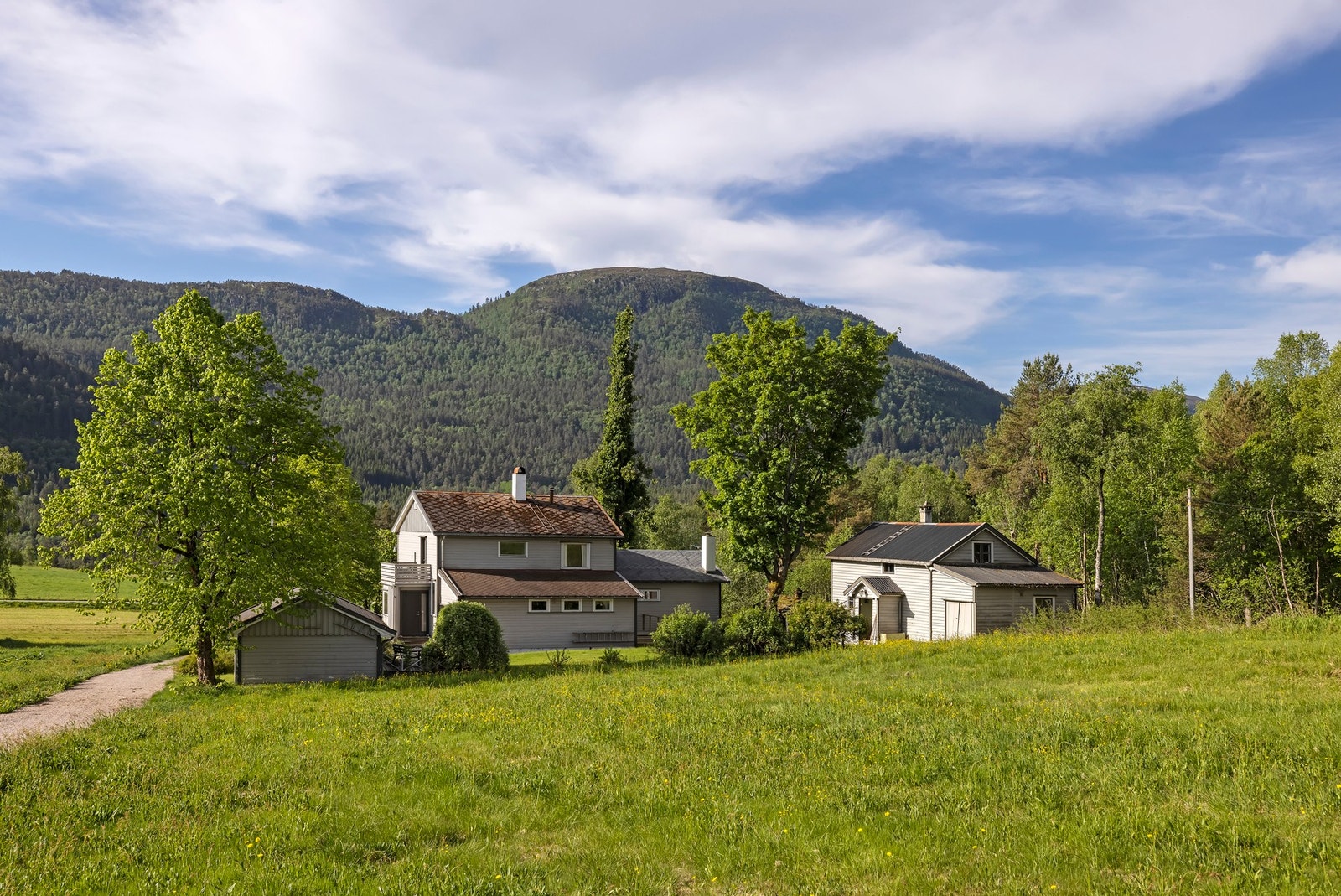 Eiendommen har stor tomt, garasje og anneks Galleribilde