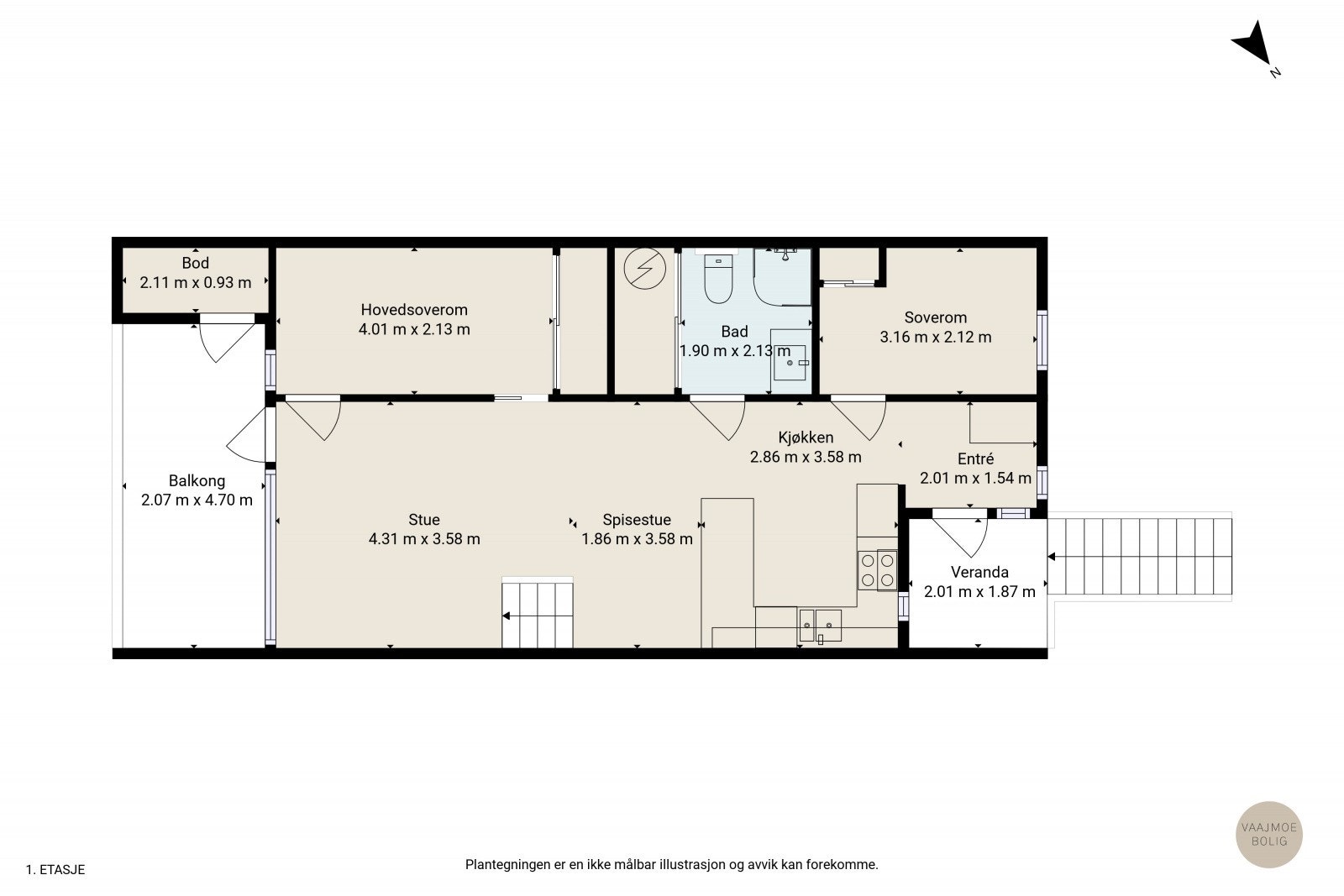 Gjør deg kjent med boligens planløsning Galleribilde