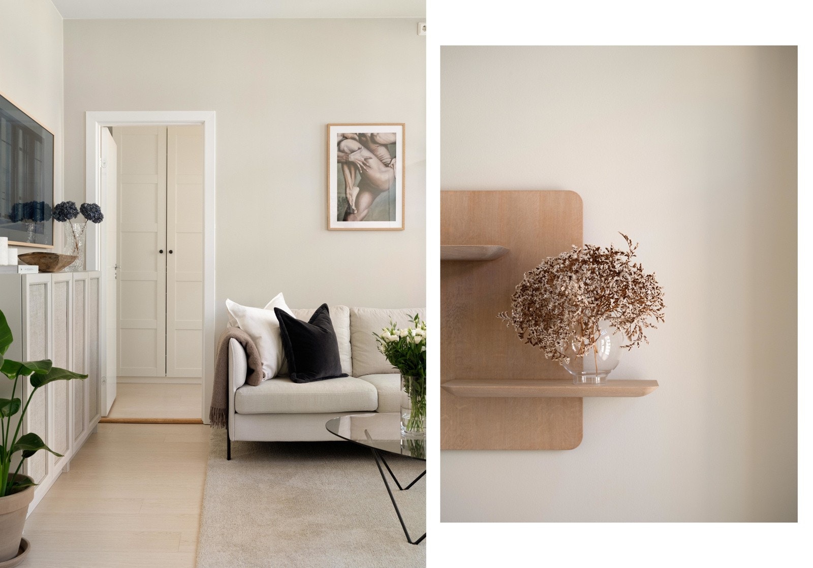 Fra stuen finner vi inngangen til det minste av de to soverommene. Galleribilde