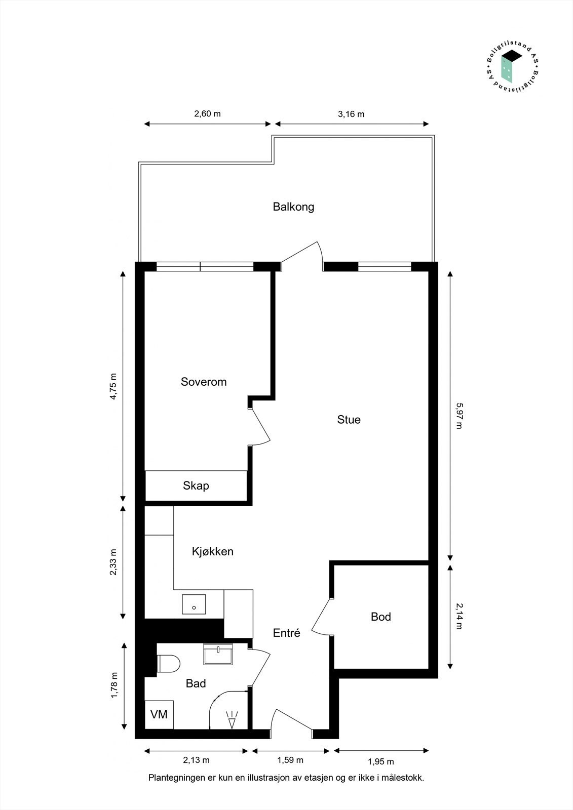 Målbarplantegning - 2. Etasje Galleribilde