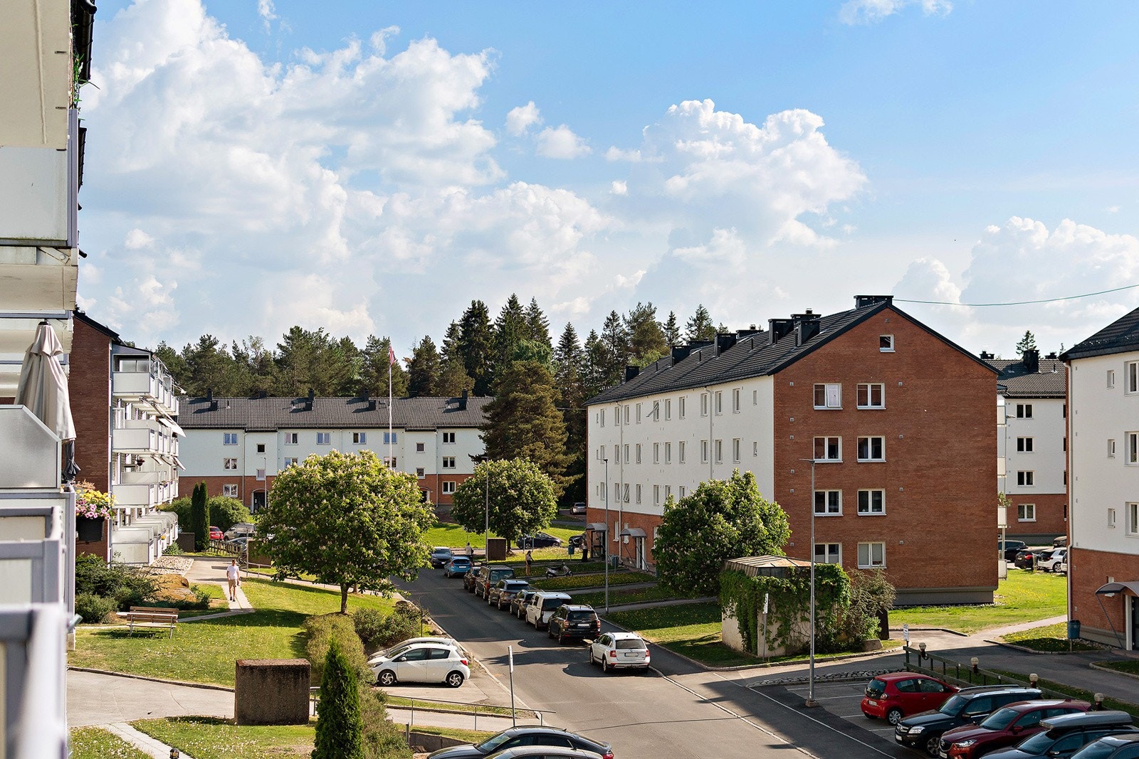 Utsiktsbilde fra balkong. Galleribilde