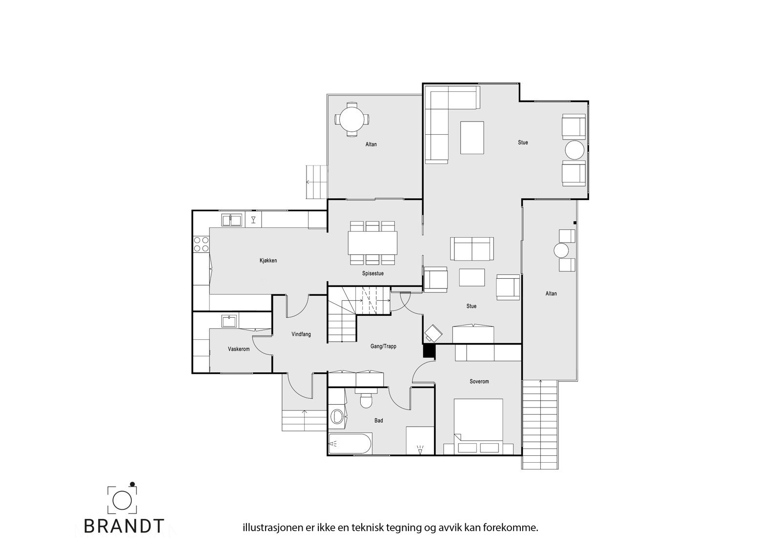 Plantegning hovedetasje Galleribilde