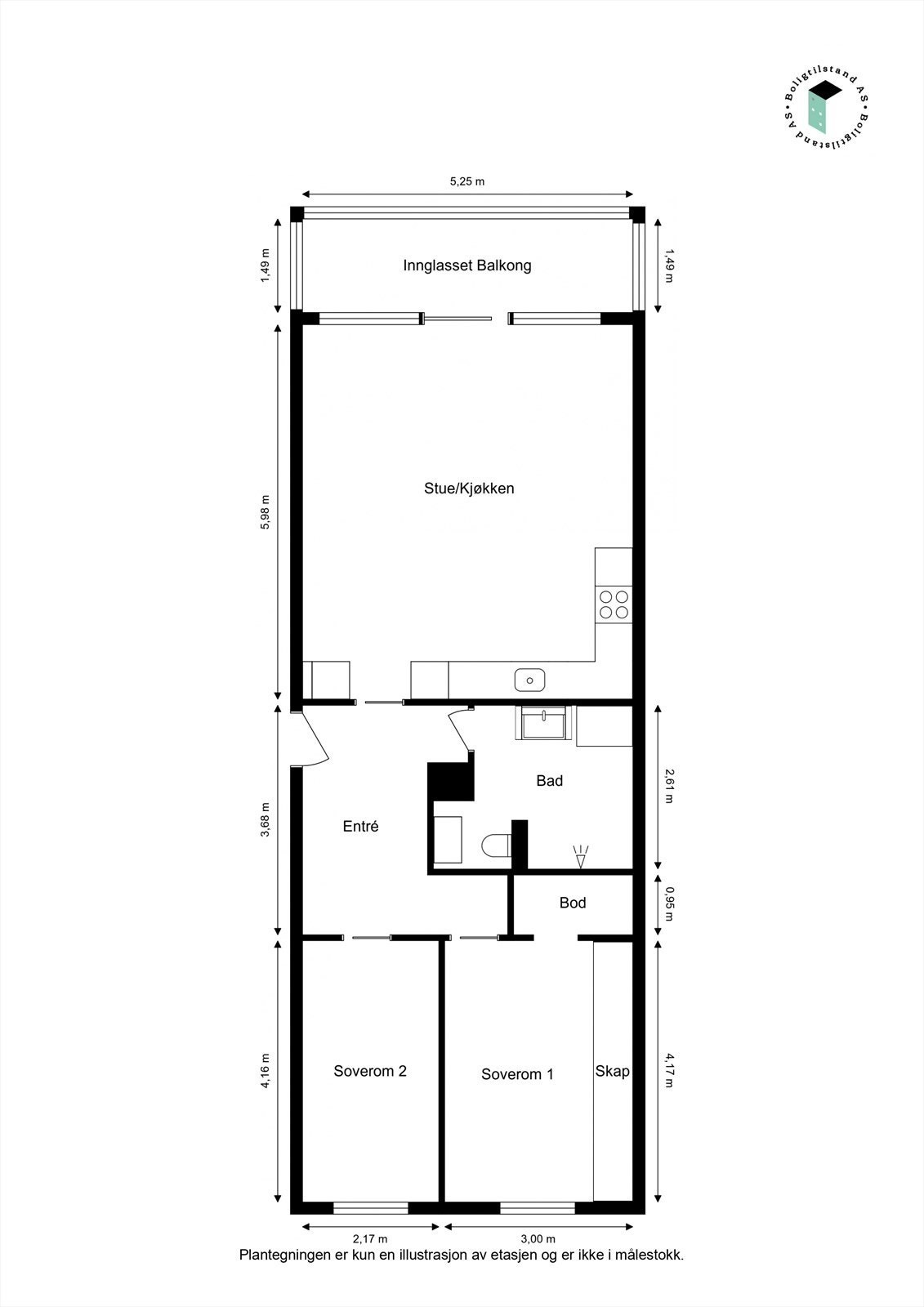 Målbarplantegning - 4. Etasje Galleribilde