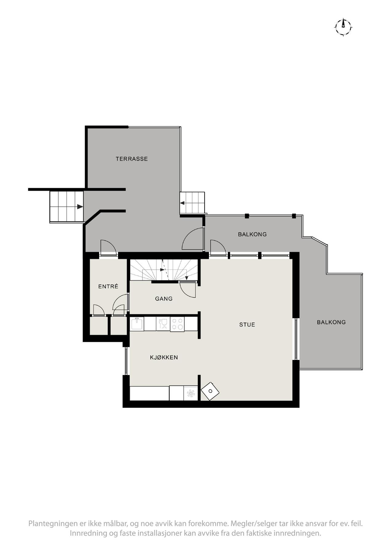 Plantegning 1. etasje Galleribilde