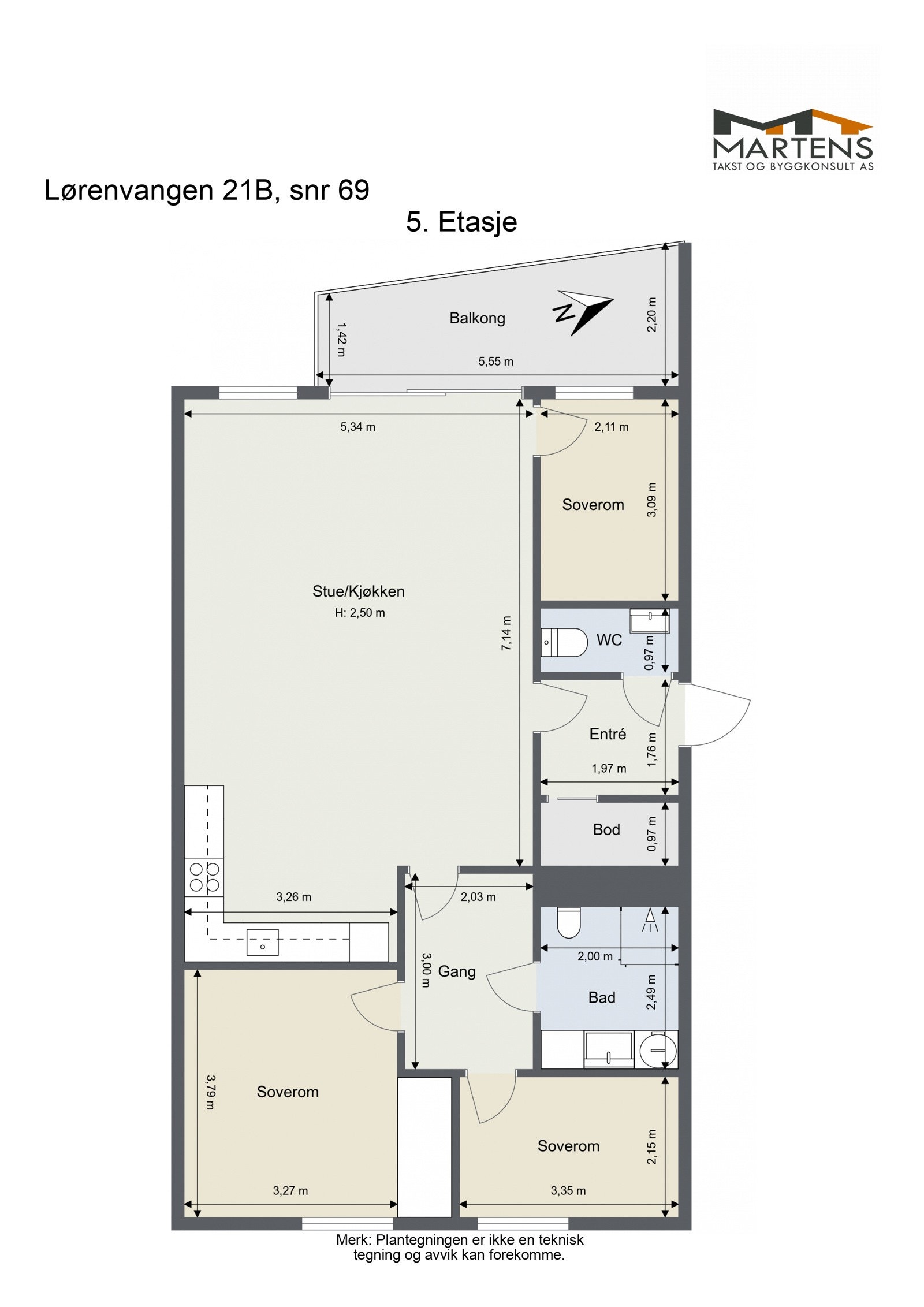 Leiligheten ligger høyt og frott i 5 etasje og har en optimal planløsning Galleribilde