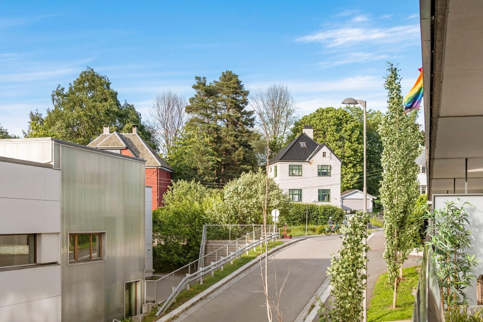 Hyggelig utsyn fra balkongen Galleribilde