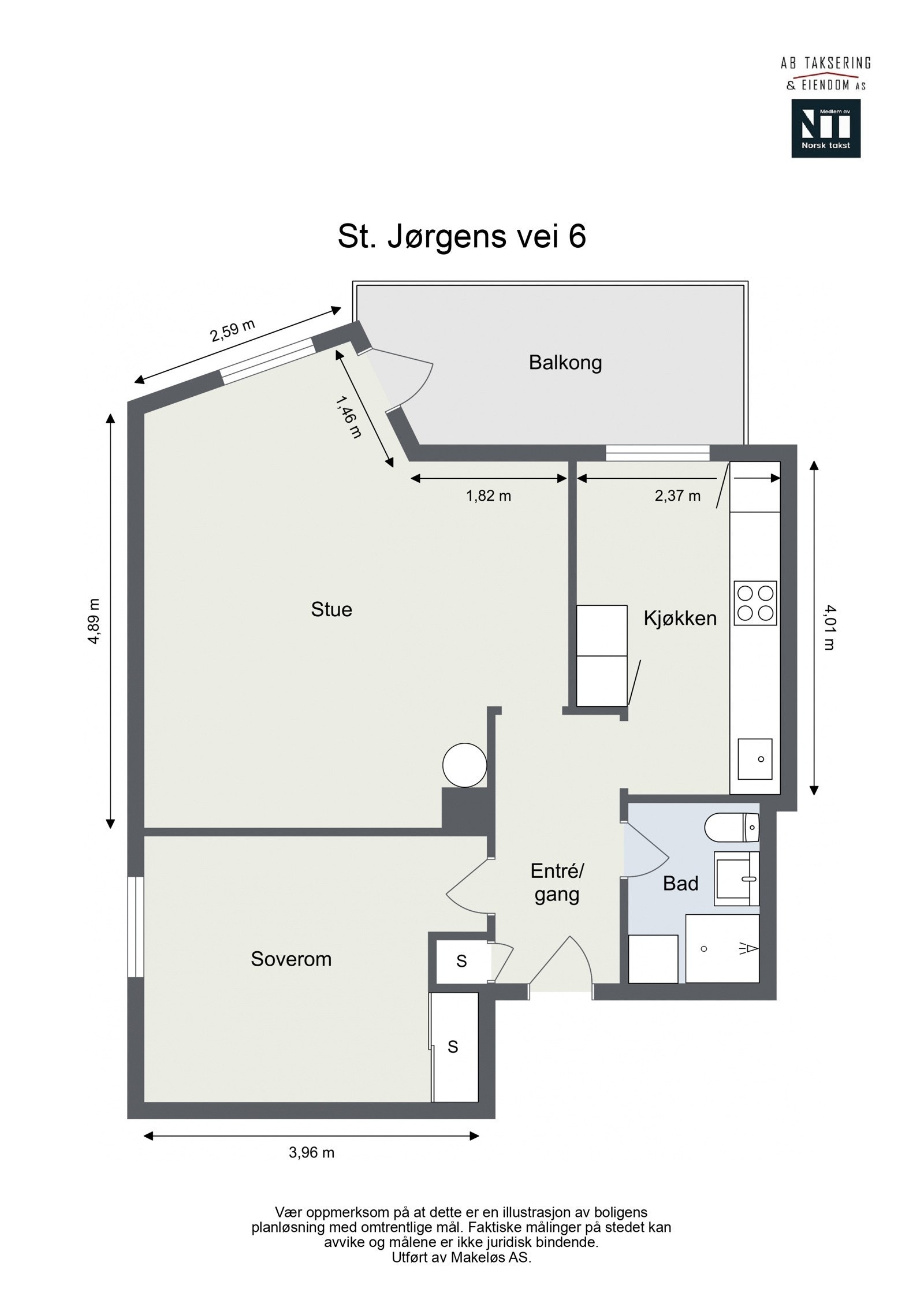 Før vi blar videre, ser vi litt nærmere på boligens planskisse. I tillegg til innvendige arealer disponerer boligen 3 boder: 2 kjellerboder (til sammen 5 kvm) og 1 loftsbod (gulvareal på 5 kvm). Galleribilde