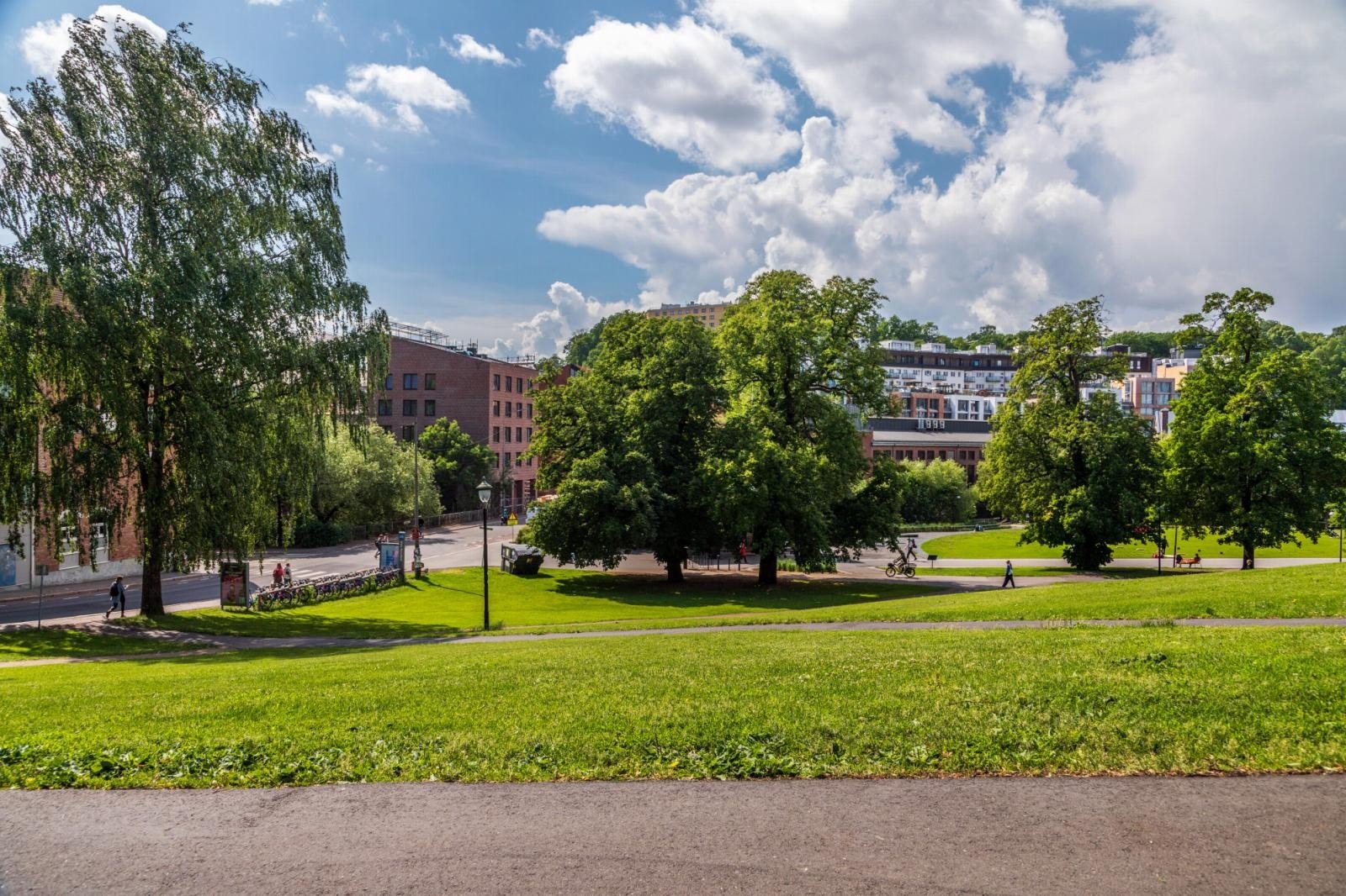 Solfylt uteområde rett utenfor døren. Galleribilde