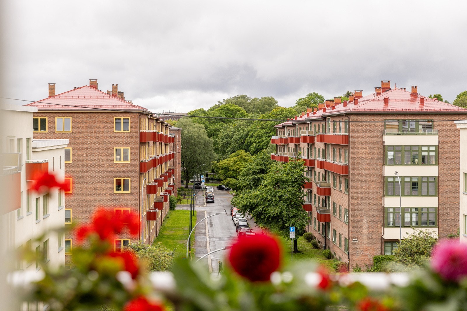 Her sitter du høyt, fritt og solrikt med fin og frodig utsikt over Sagene. Galleribilde