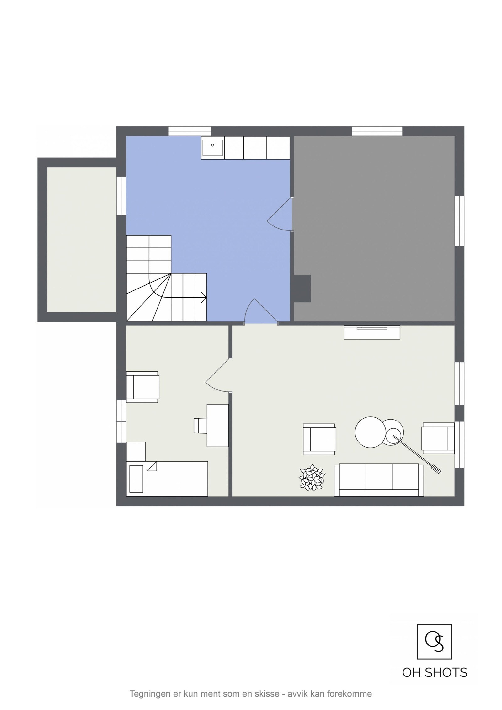 Plantegning kjeller Galleribilde